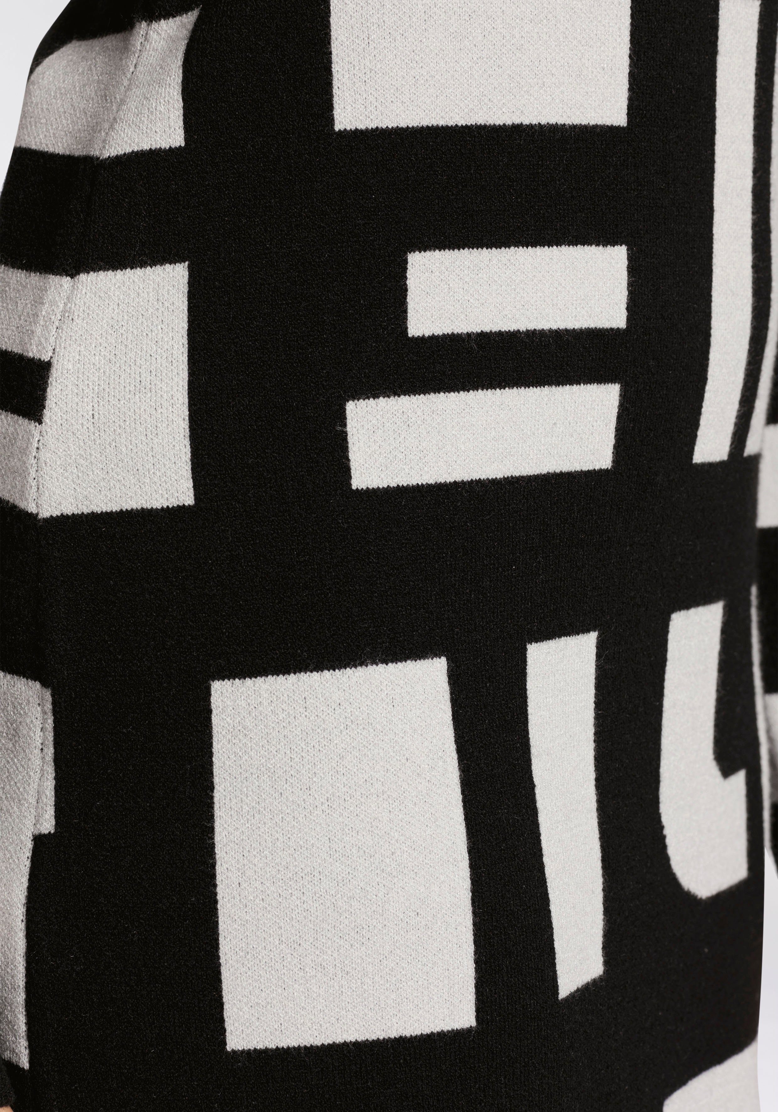 Boysen's Gebreide jurk met modieus all-over grafisch patroon nieuwe collectie