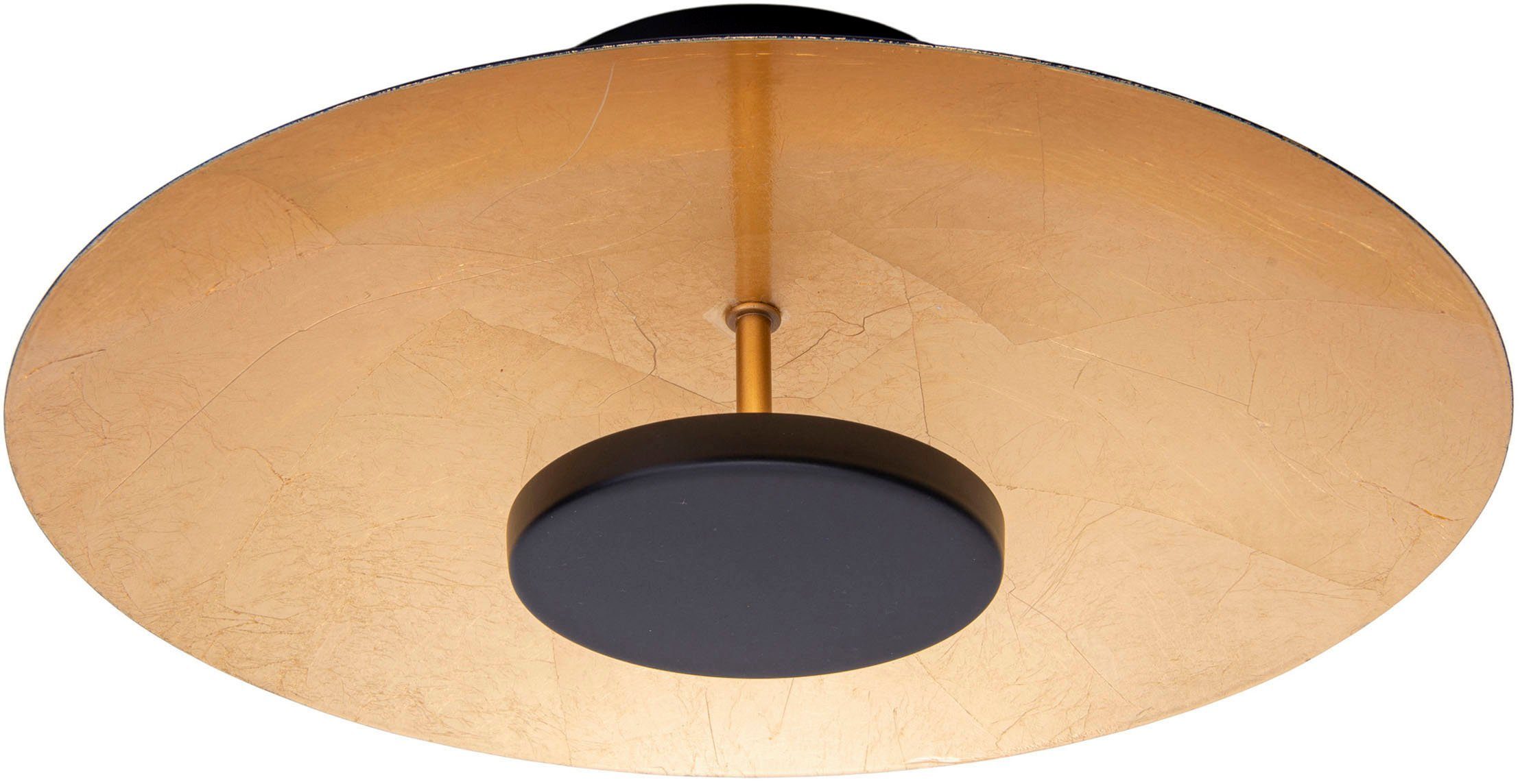 näve Led-plafondlamp Firenze rond, zwart/goudkleur, 36x led warmwit, niet dimbaar, d: 40 cm (1 stuk)