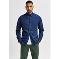 selected homme overhemd met lange mouwen flannel shirt blauw