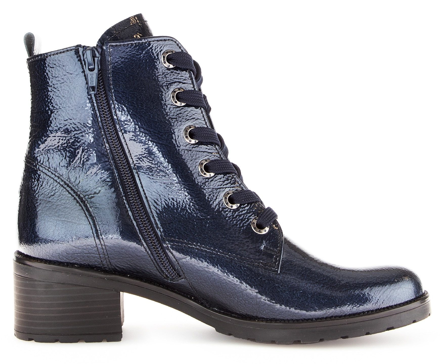Gabor Veterlaarsjes Tunis blokhak, veterschoenen, comfort schoen met aantrekloop, g-breedte