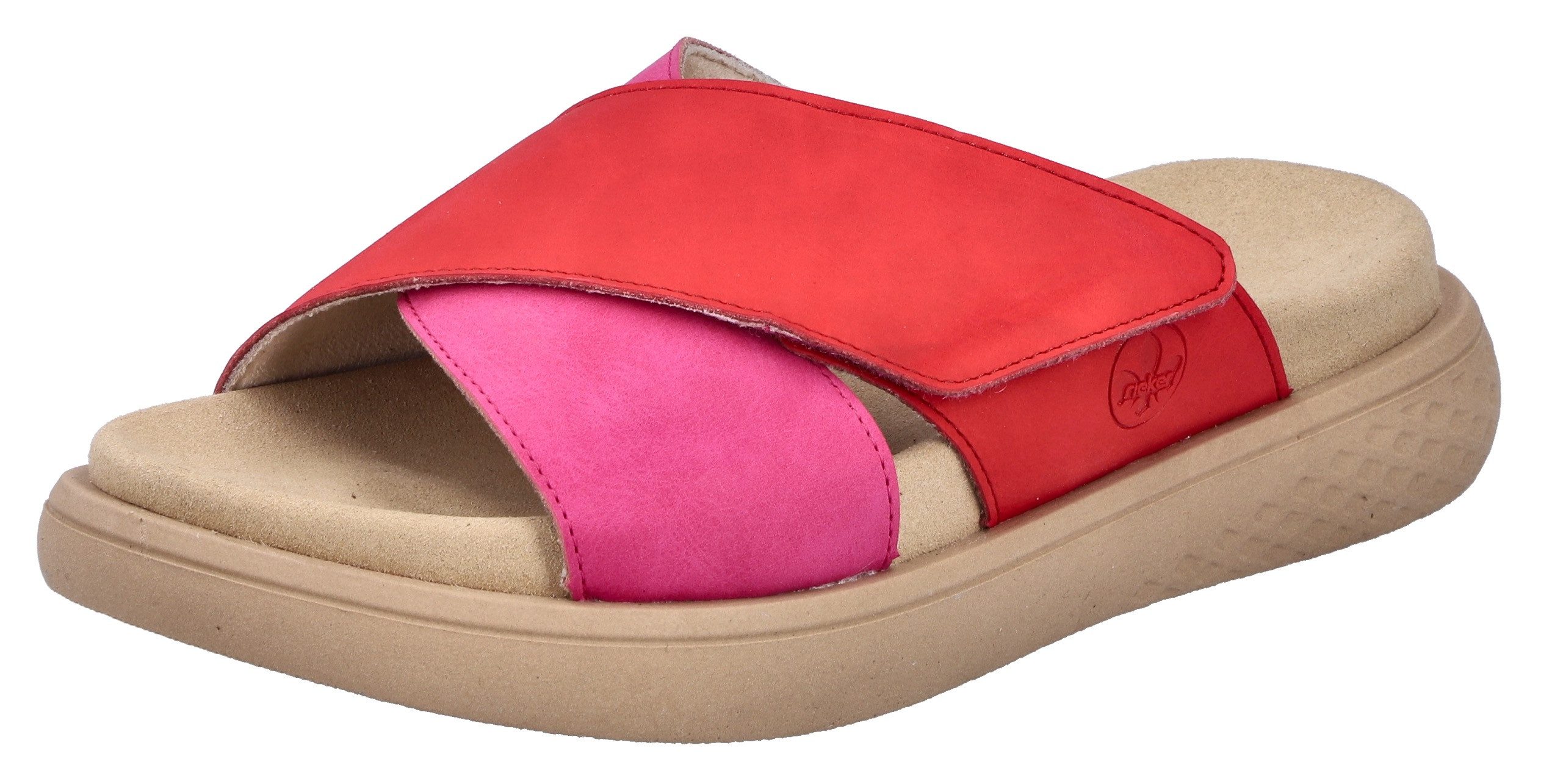 Rieker Slippers Zomerschoen, strandschoen, huisschoen, slippers met comfortabel voetbed dames slippers maat 41 rood