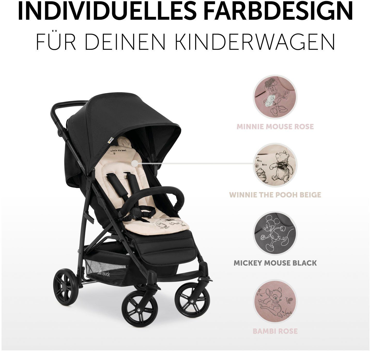 Hauck Zitkussen voor kinderwagens Seat Liner, Winnie the Pooh beige