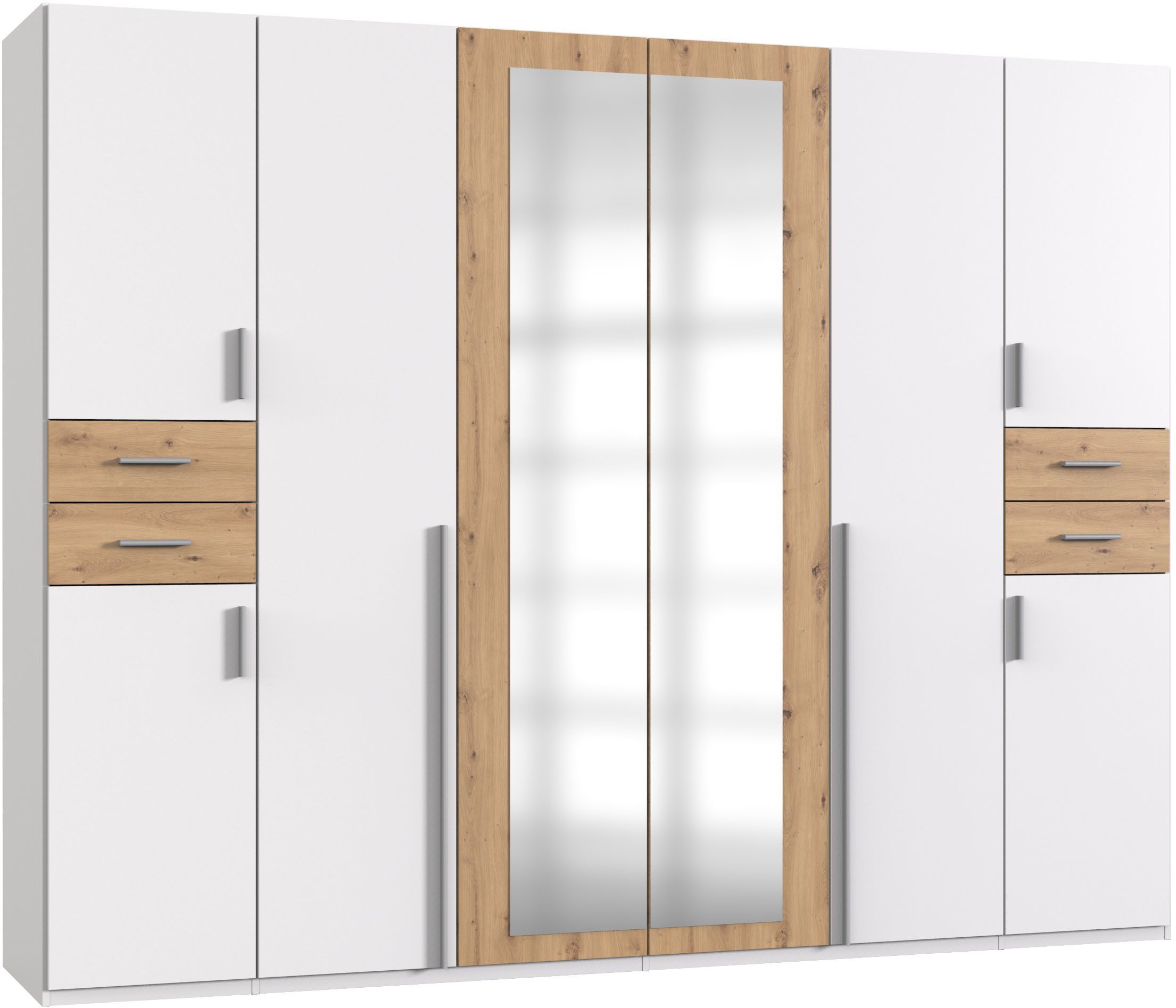 Wimex Draaideurkast Vegas inclusief passepartout frame, met spiegeldeuren en laden