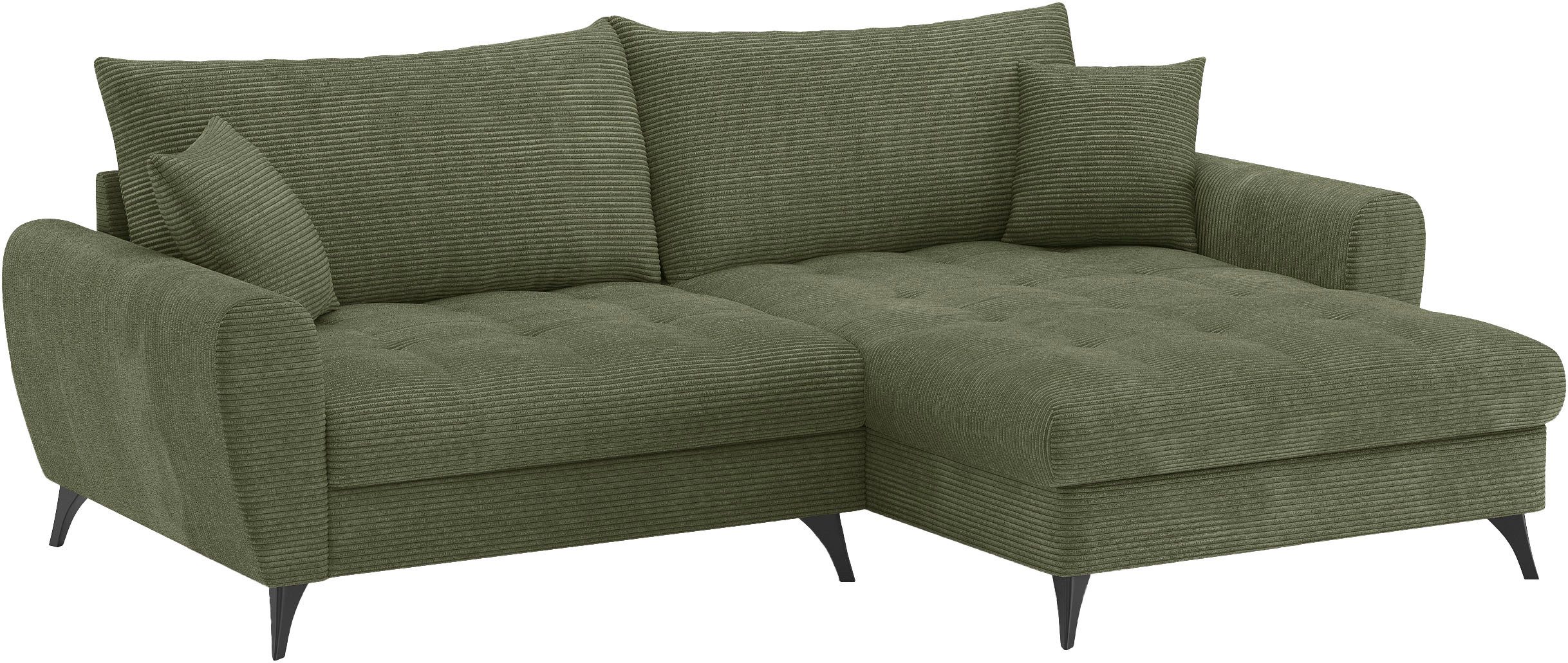 Mr. Couch Hoekbank Blackburn II L-vorm Optioneel met koudschuimvering tot 140 kg belastbaar groen, hoekbanken, Recamiere rechts