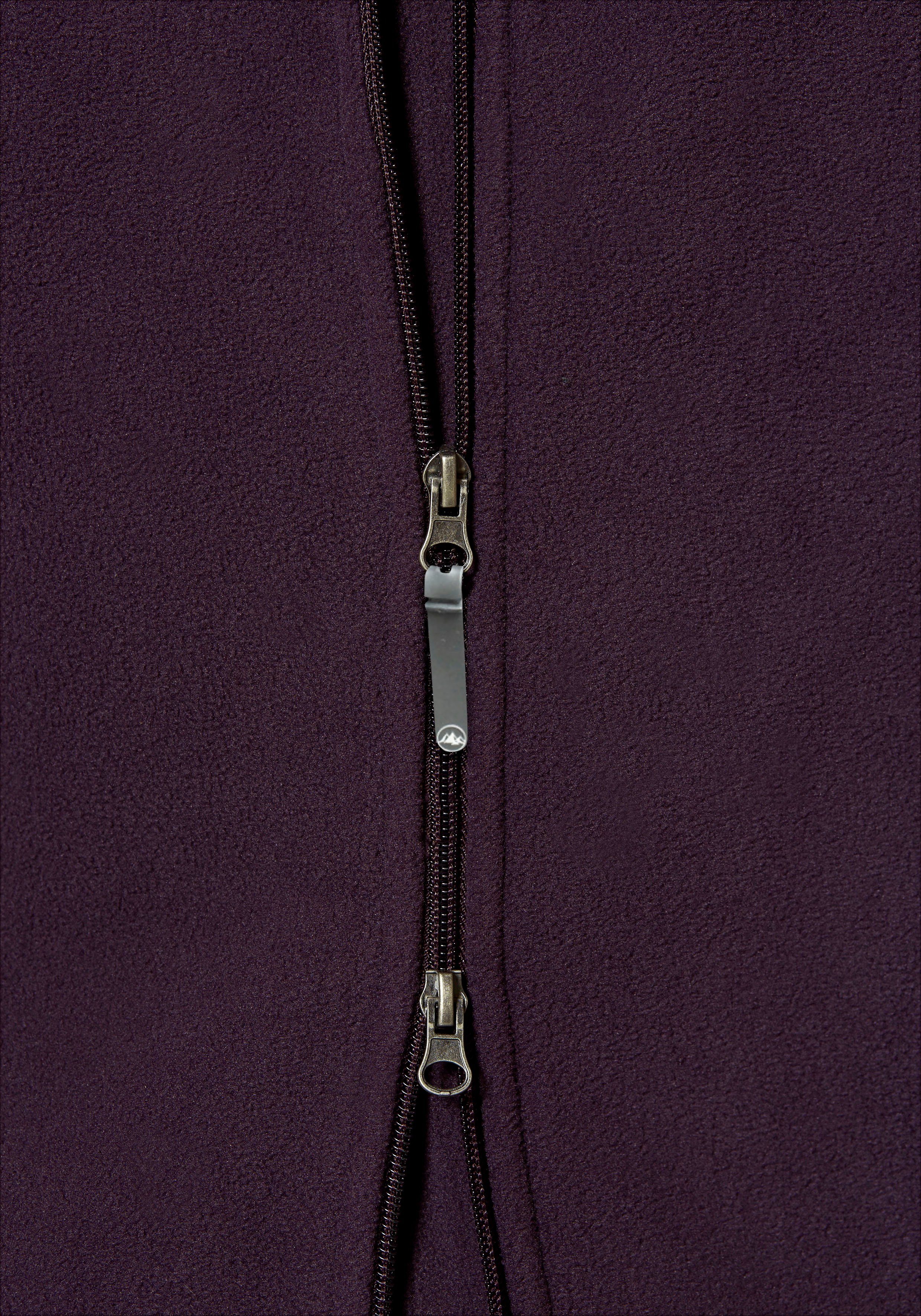Polarino Fleecejack voor koude dagen, van fleece, sportieve stijl, ademend