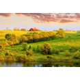 papermoon fotobehang boerderij landschap vliesbehang, eersteklas digitale print multicolor