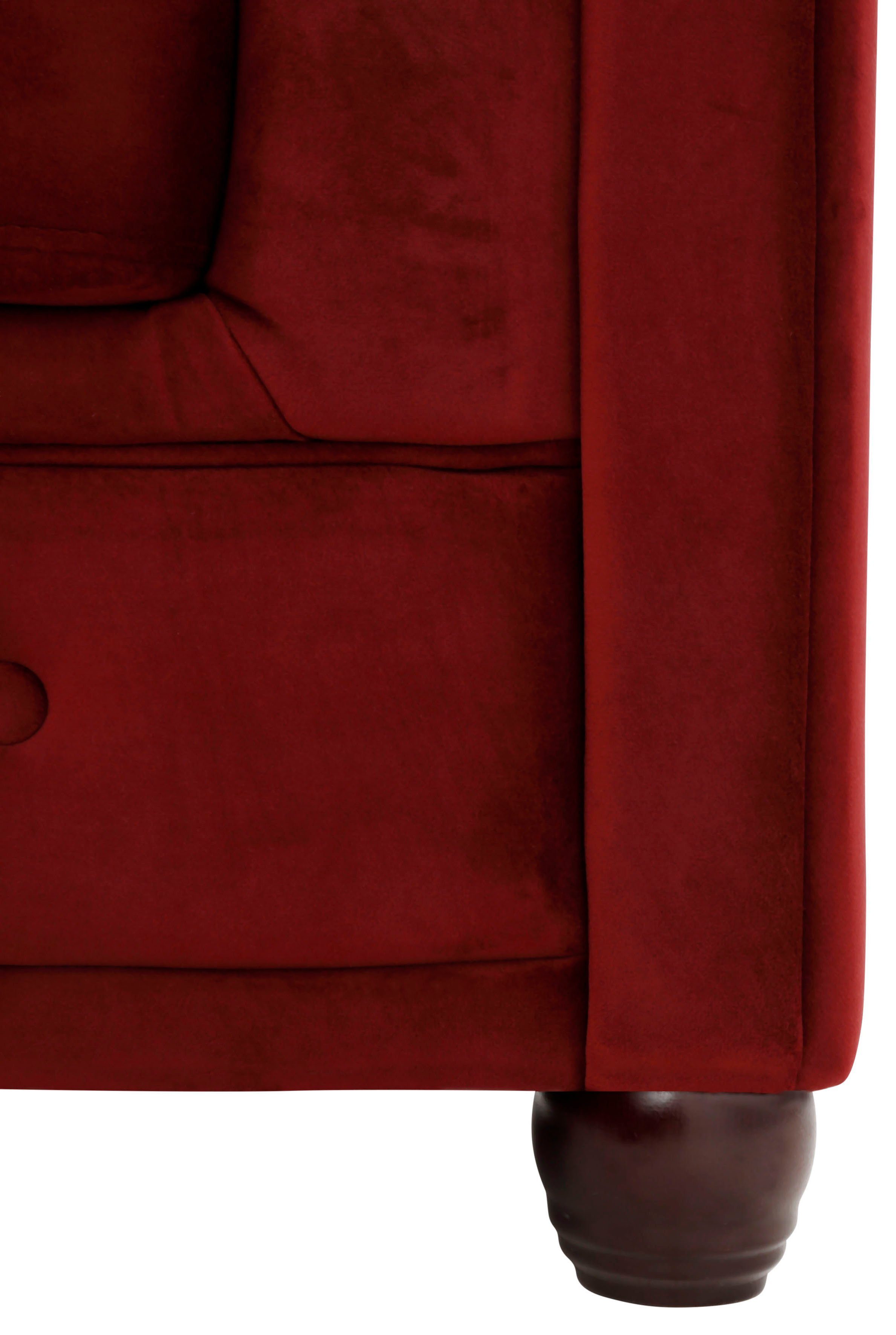 Home affaire Chesterfield-bank New Castle L-vorm hoogwaardige capitonnage in chesterfield-design, bxdxh: 255(171x72)