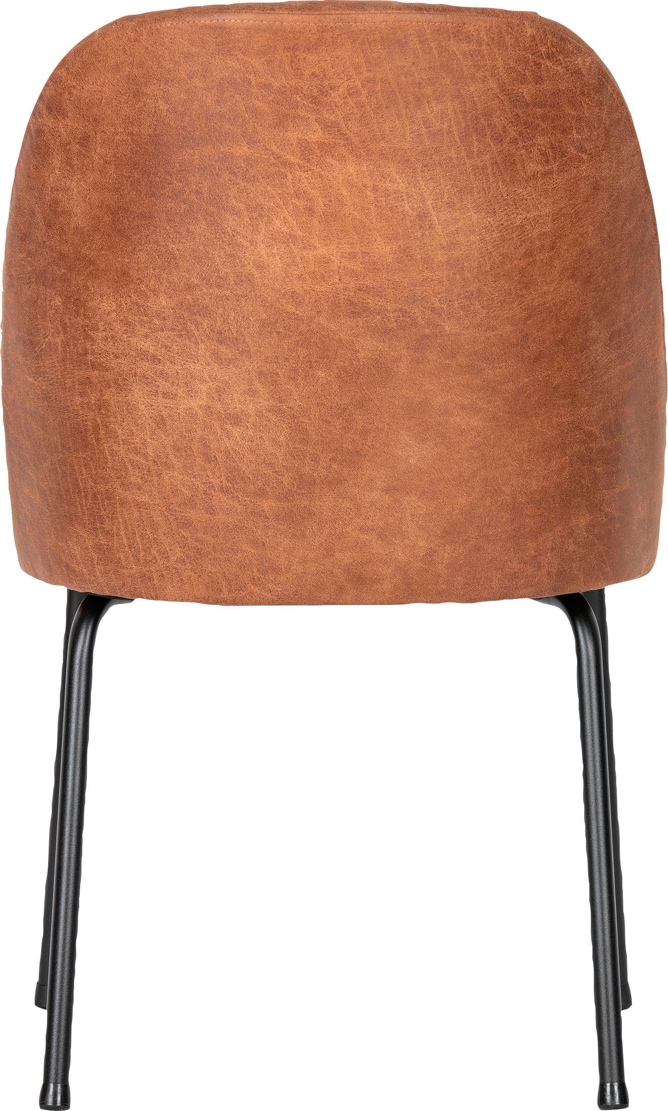 WOOOD Eetkamerstoel Stockholm Gestoffeerde stoel, 4-poots metalen frame, breedte 50 cm (set, 2 stuks)