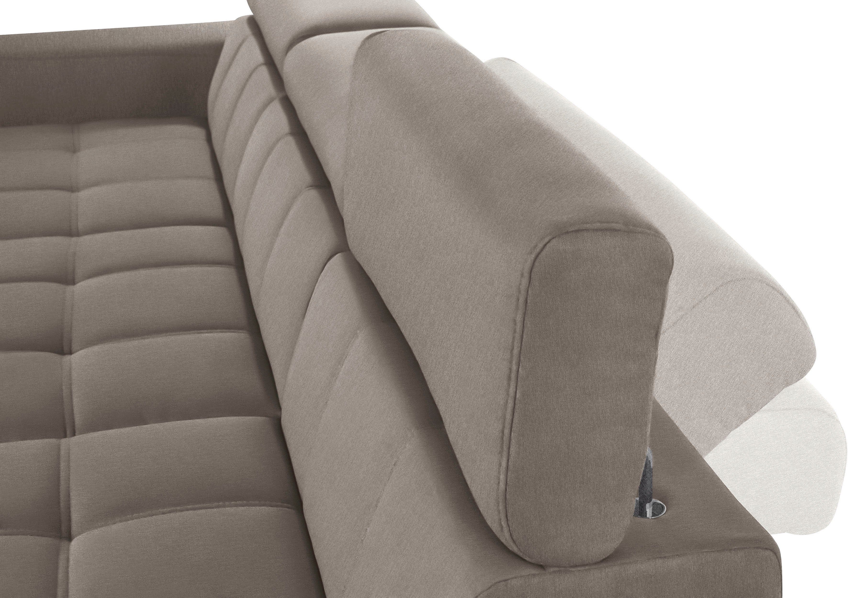 DOMO collection Hoekbank Cunelli mooie zitnaden als designelement, stevige zitcomfort, L-vorm