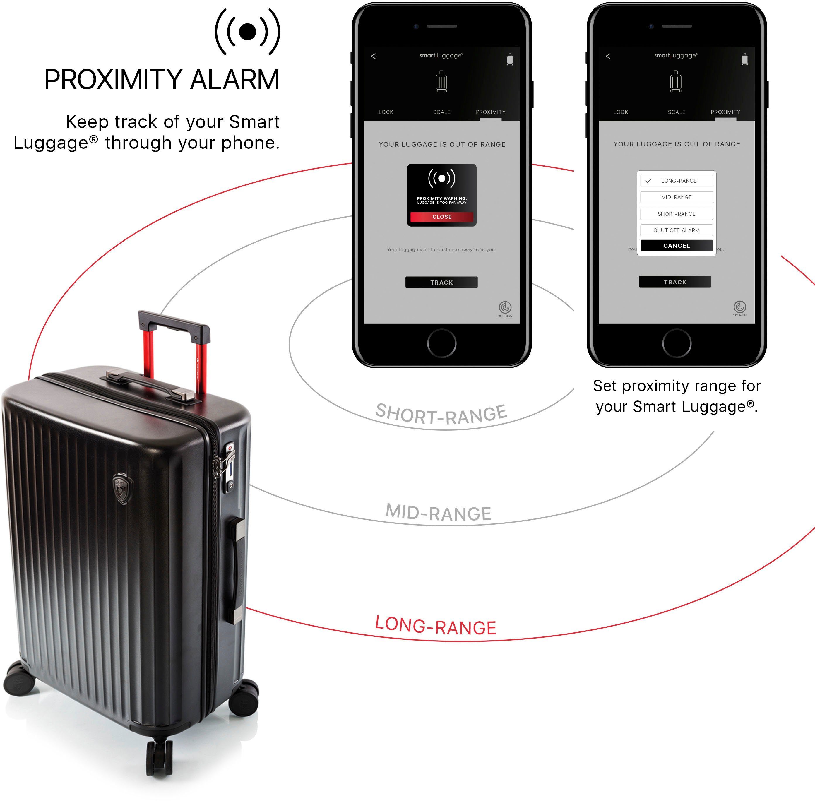 Heys Hardshell-trolley Smart Luggage®, in verschillende kleuren en maten Heys x Joachim Llambi handbagage Smart Bagage met app-functie