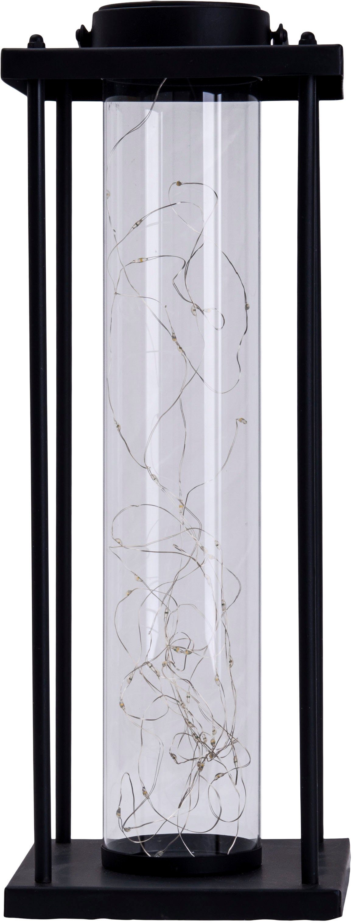 näve Ledsolarlamp Fairylight Frame rechthoekig, kunststof cilinder met led-lichtsnoer warmwit (1 stuk)