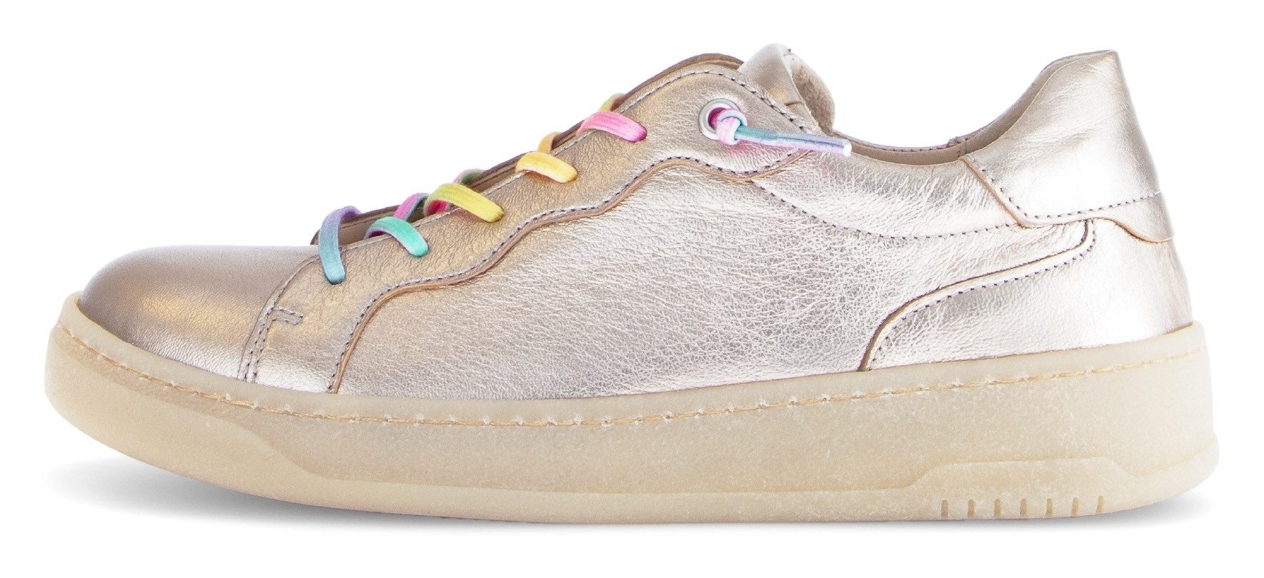 Gabor Slip-on sneakers , vrijetijdsschoen, halfschoen, slipper met gekleurde elastieken