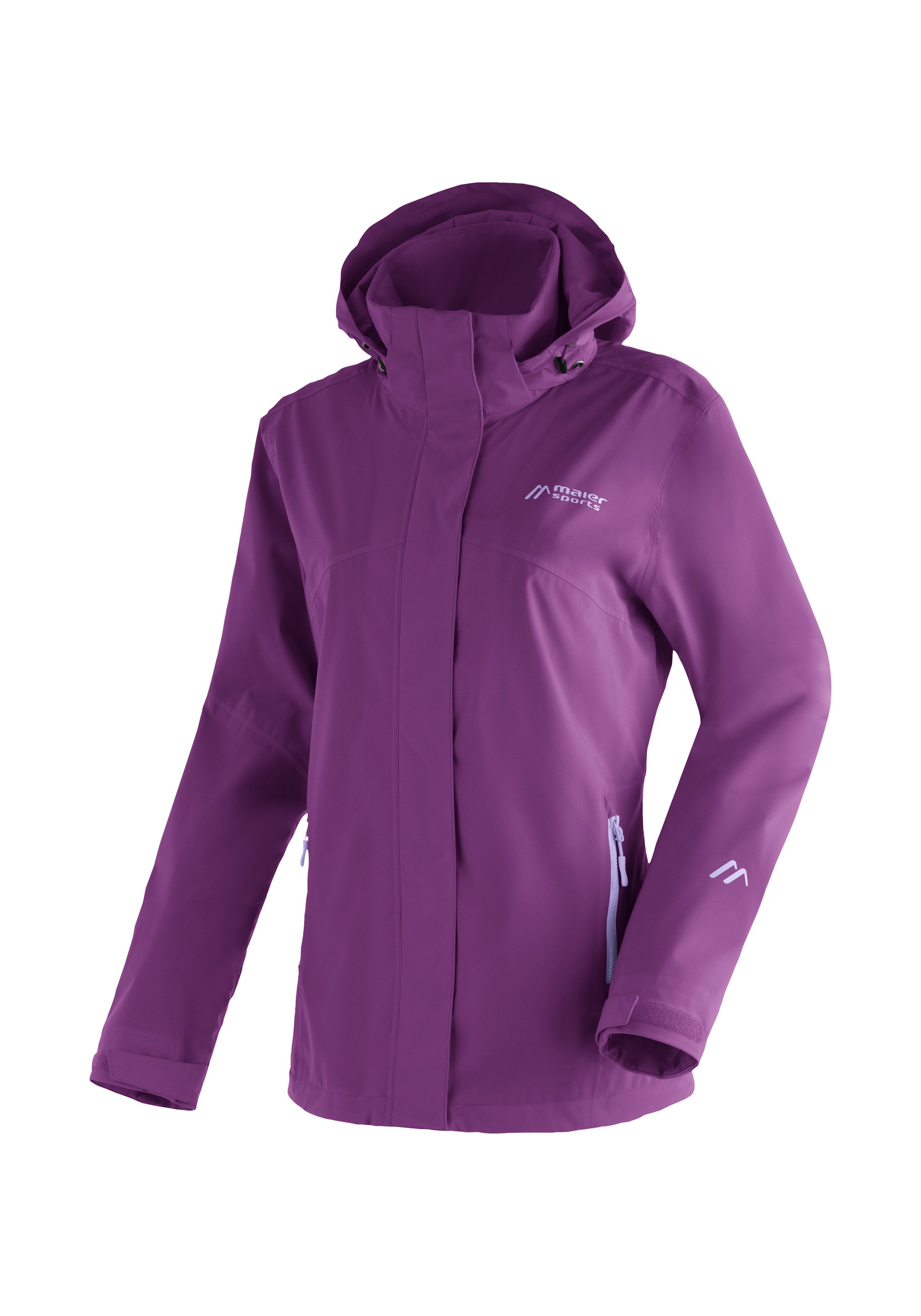 Maier Sports Outdoorjack Metor rec W Dames regenjack met capuchon waterdicht 2 buitenzakken binnenzak