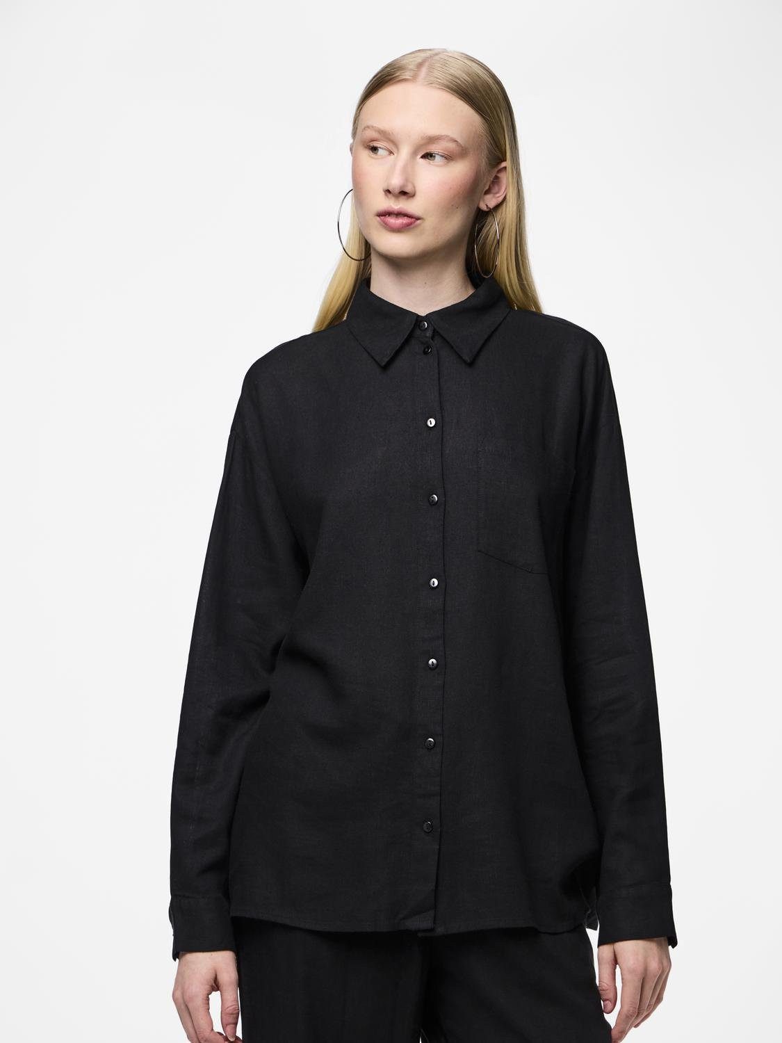 pieces Overhemdblouse PCPIA LS LOOSE SHIRT WVN NOOS