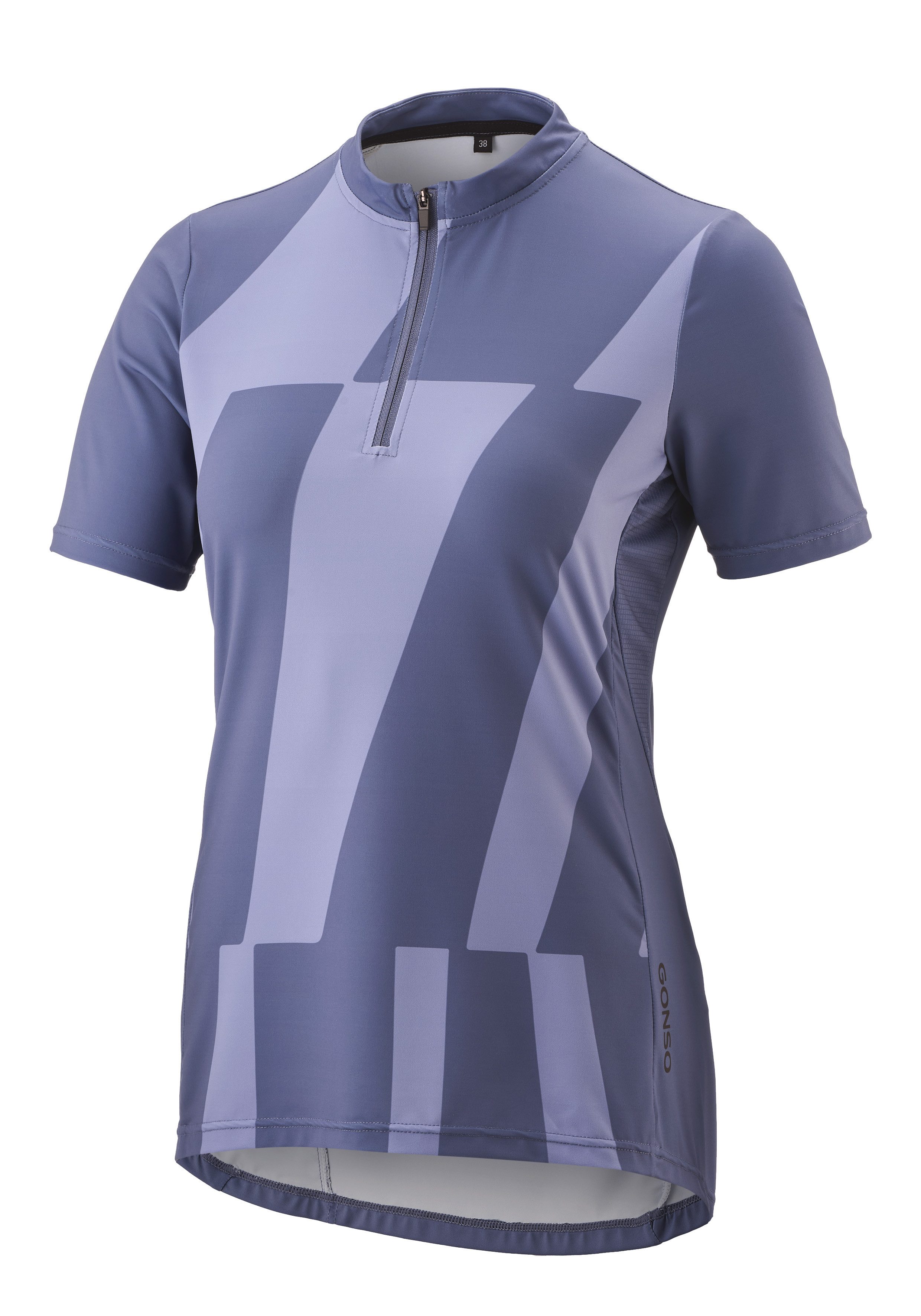 Gonso Fietsshirt Adventure Jersey Halfzip W Dames fiets trui korte mouwen, rugzak met rits, quick-dry, slim fit