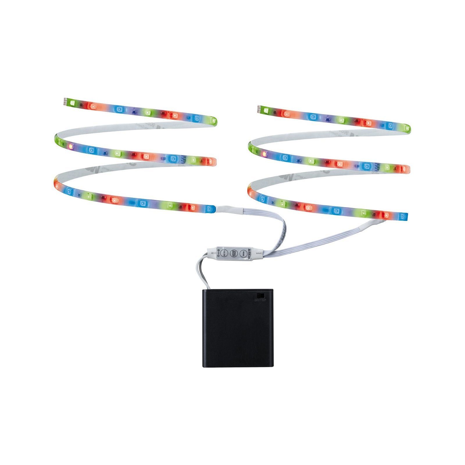 Paulmann Led-strepen Functie Mobiele Strip 2x80cm RGB 1,2W 9V 6LR61 Wit Metaal/Kunststof (1 stuk)