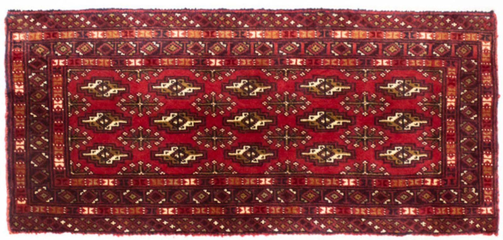 morgenland Wollen kleed Turkaman vloerkleed met de hand geknoopt rood