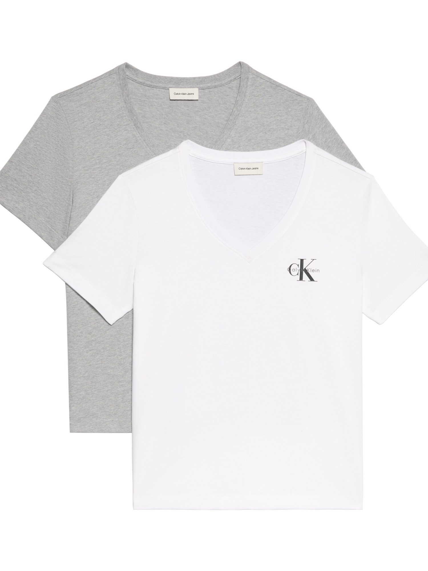 Calvin Klein Shirt met korte mouwen A- Logo VN 2 pack Tee (Set van 2)