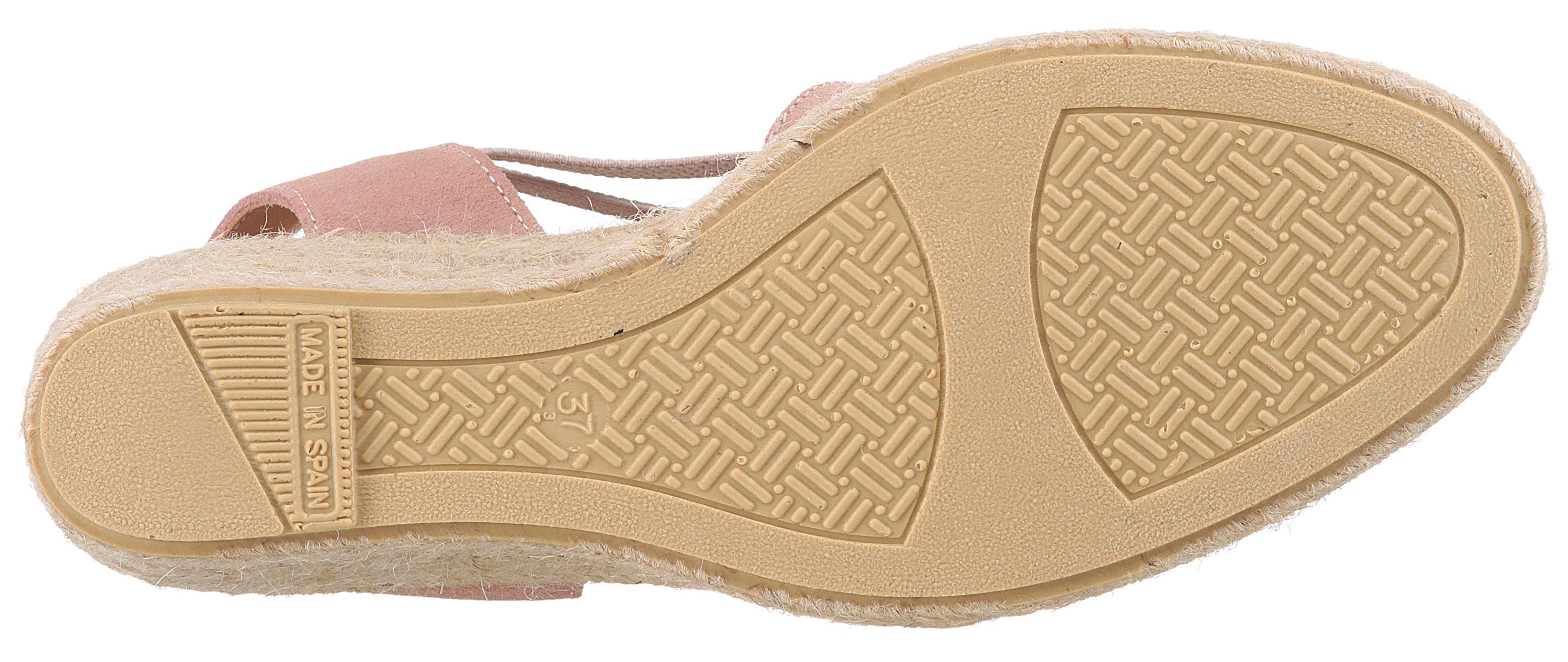 VERBENAS Sandaaltjes Maika Serraje zomerschoen, sandaal, sleehak, met jute bekleding