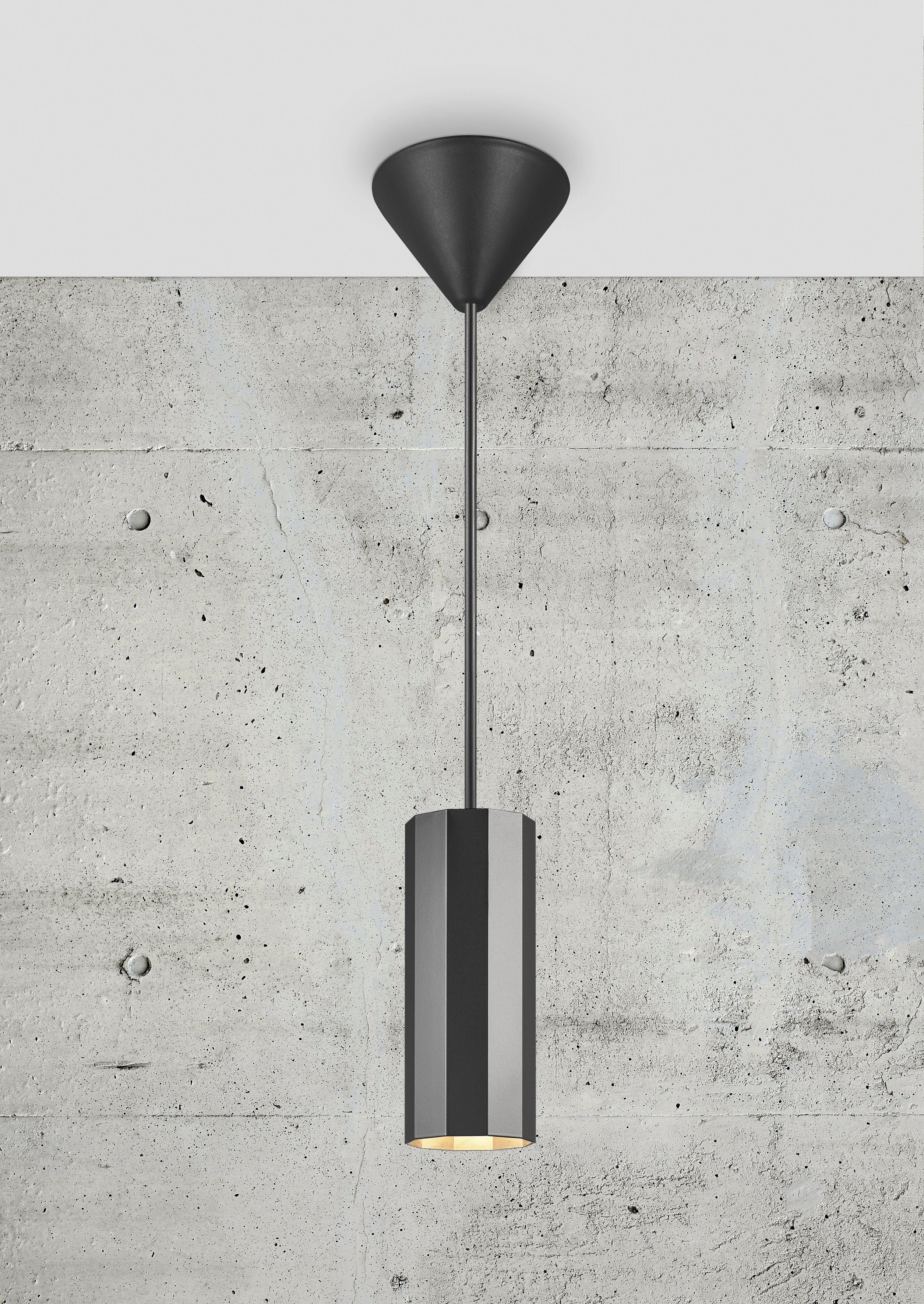Nordlux Hanglamp Alanis Minimalistisch ontwerp, 10-zijdig profiel, matte messing-look (1 stuk)