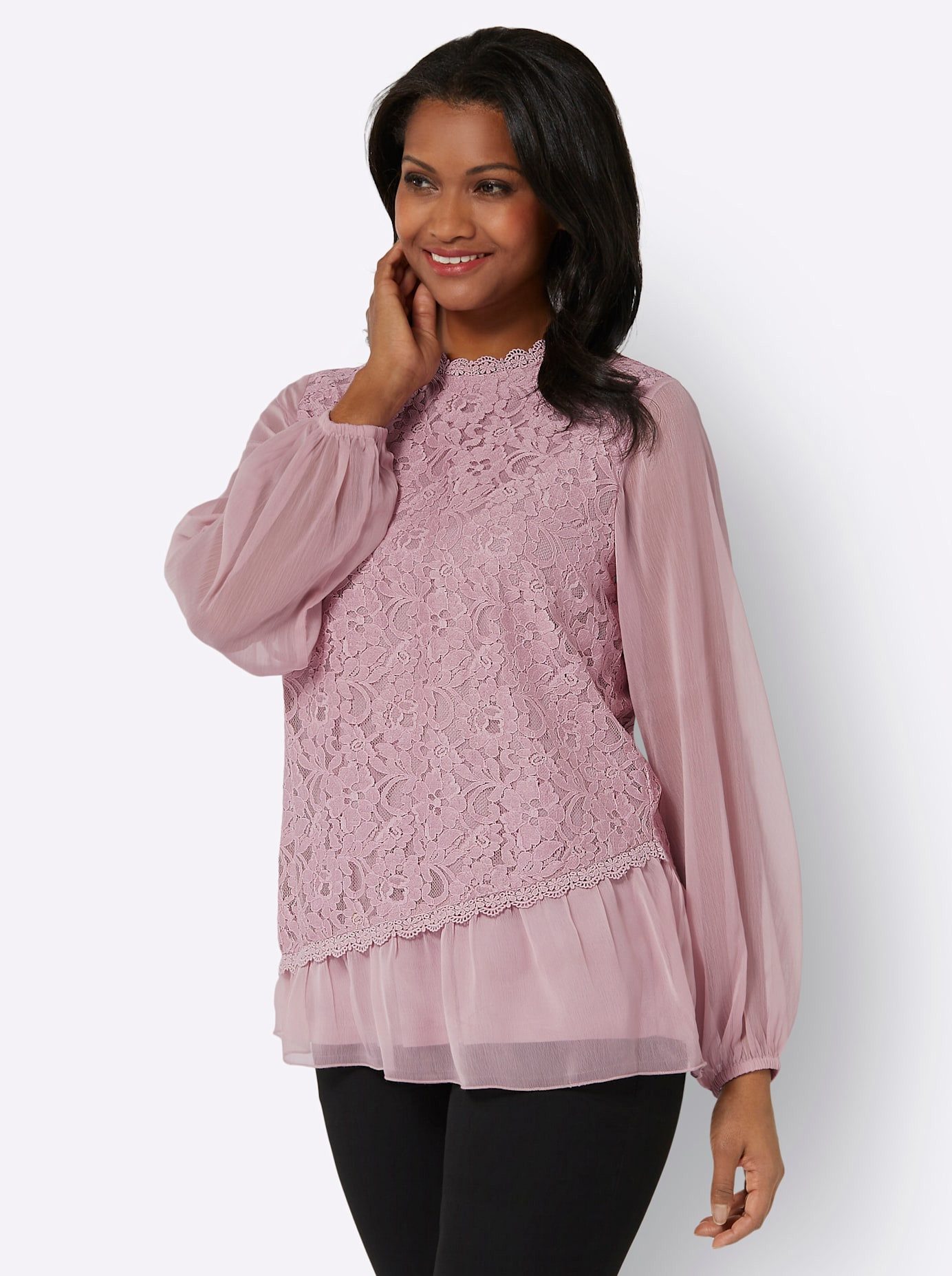 Lady Blouse zonder sluiting dames tunieken maat 48 paars
