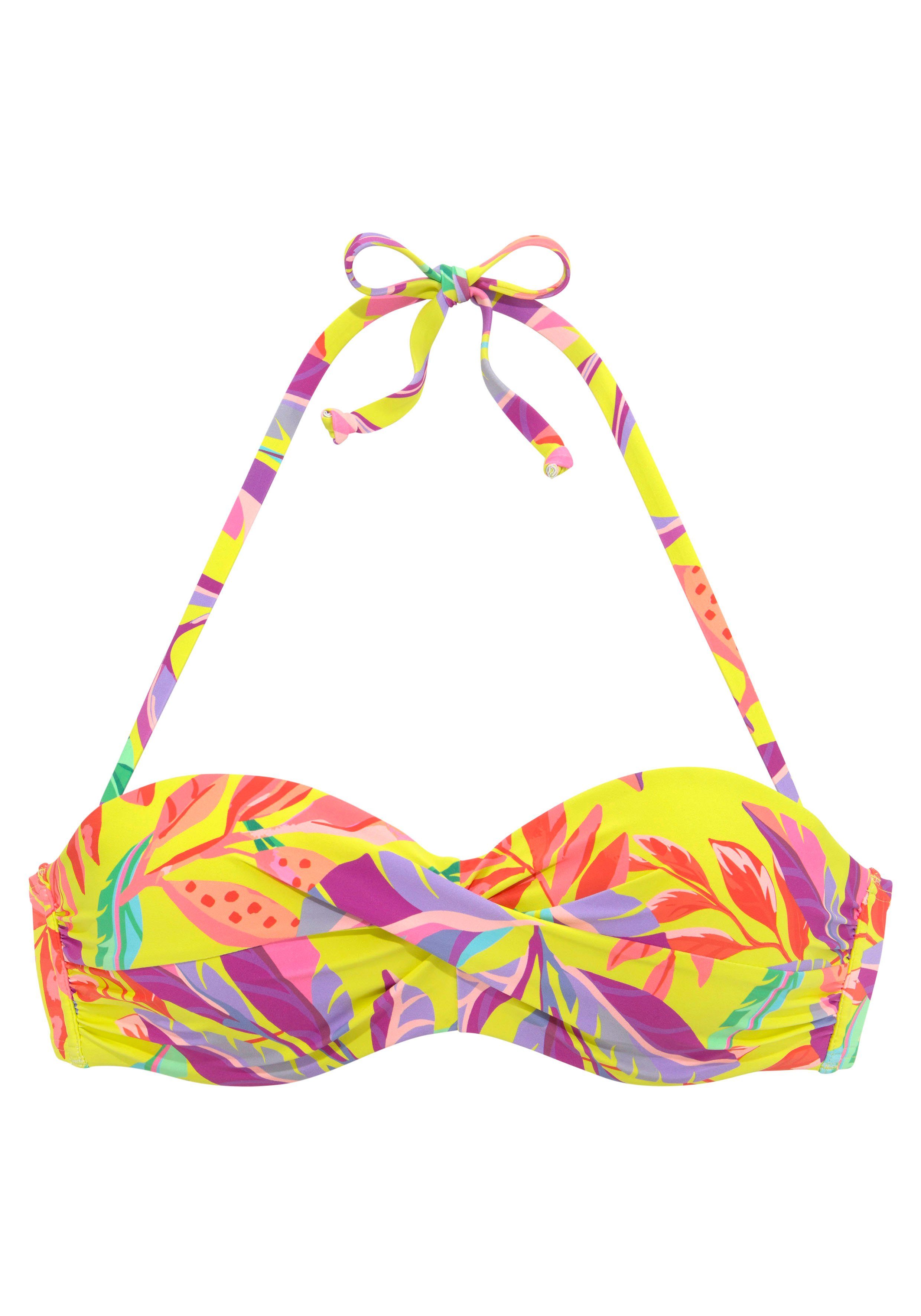 s.Oliver RED LABEL Beachwear Beugelbikinitop in bandeaumodel Mallorca in wikkellook