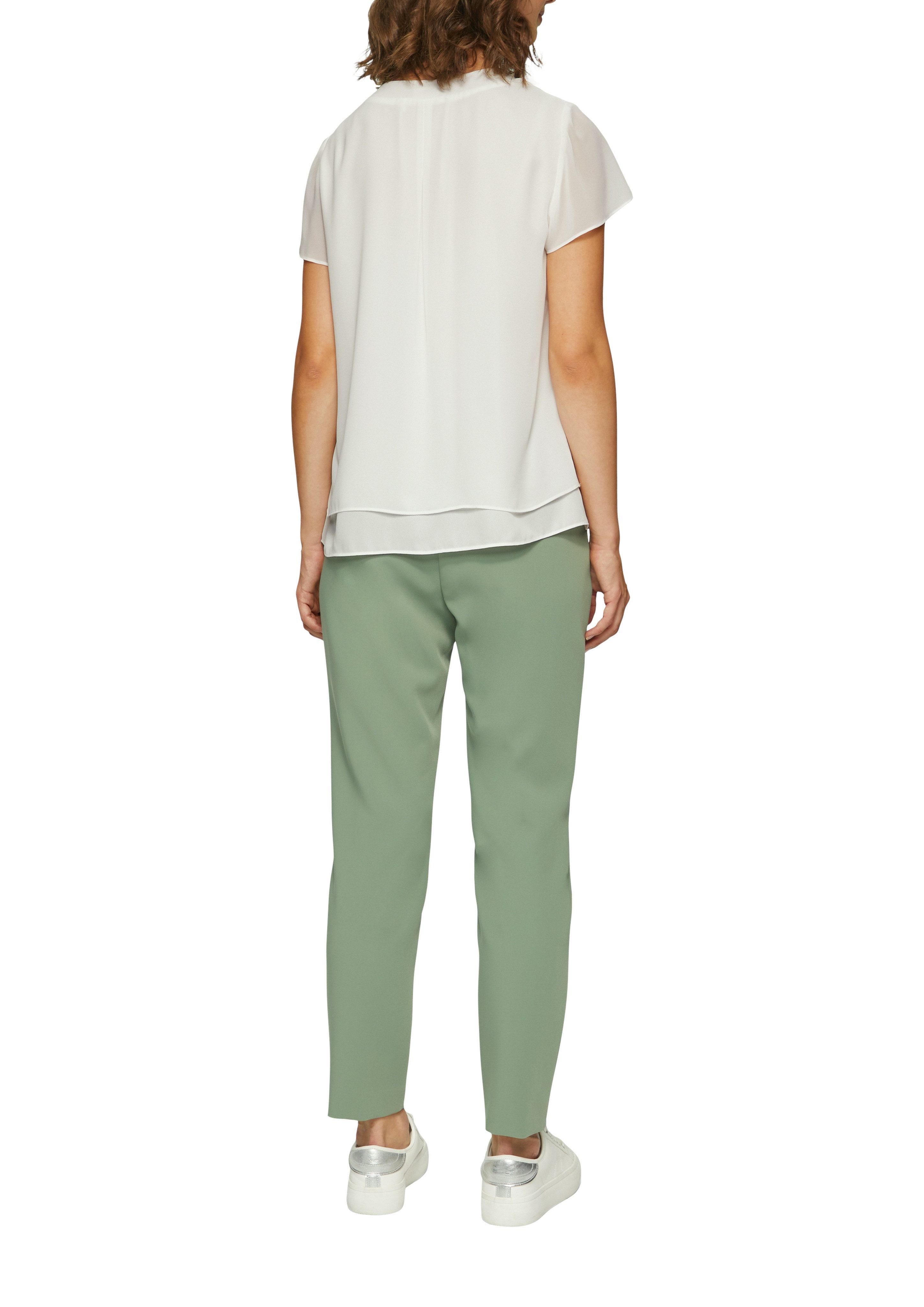s.Oliver BLACK LABEL Shirtblouse in dubbel-laag-look en met v-halslijn