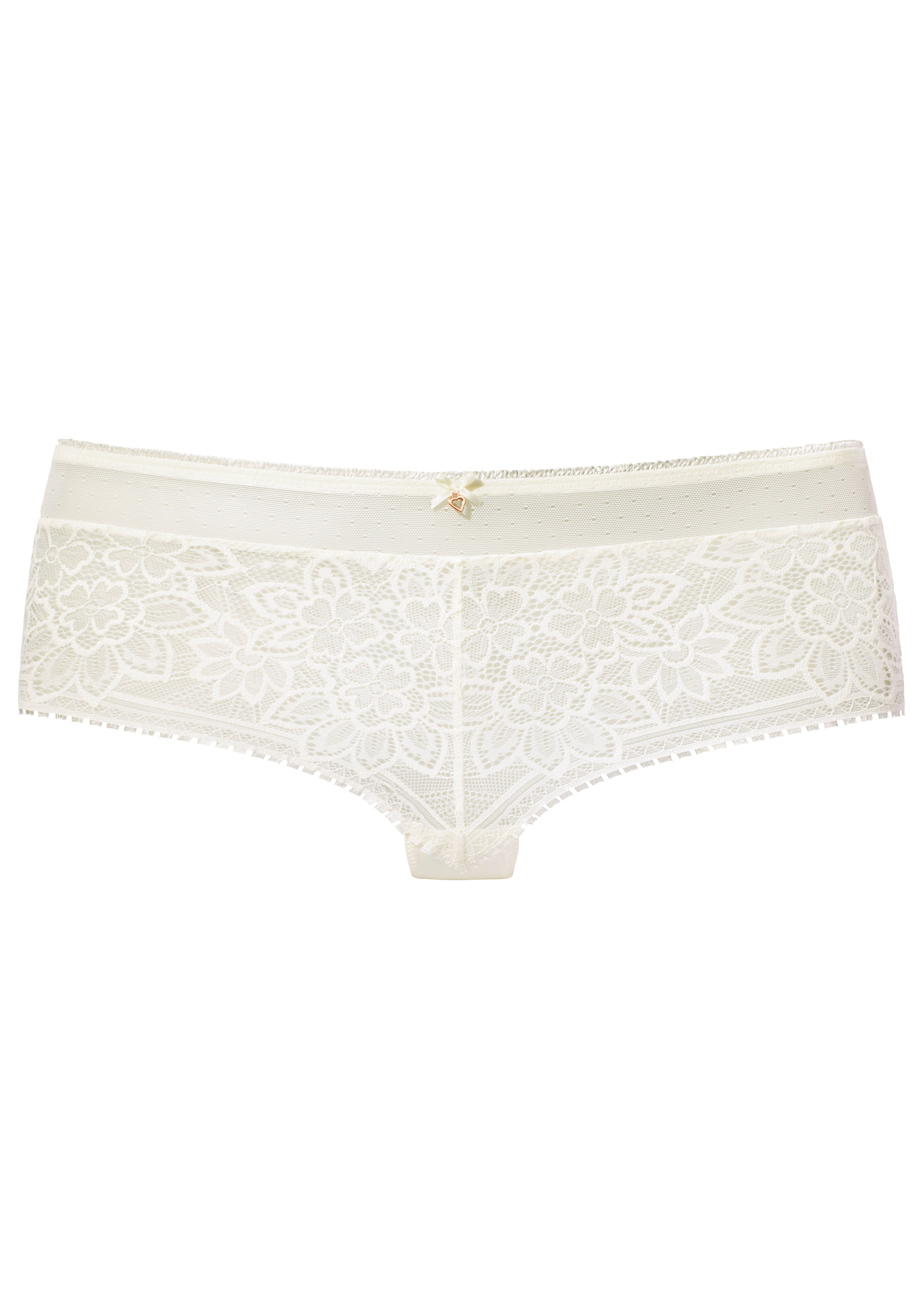 Lascana Hipster van bloemige jacquardkant met leuk accessoire