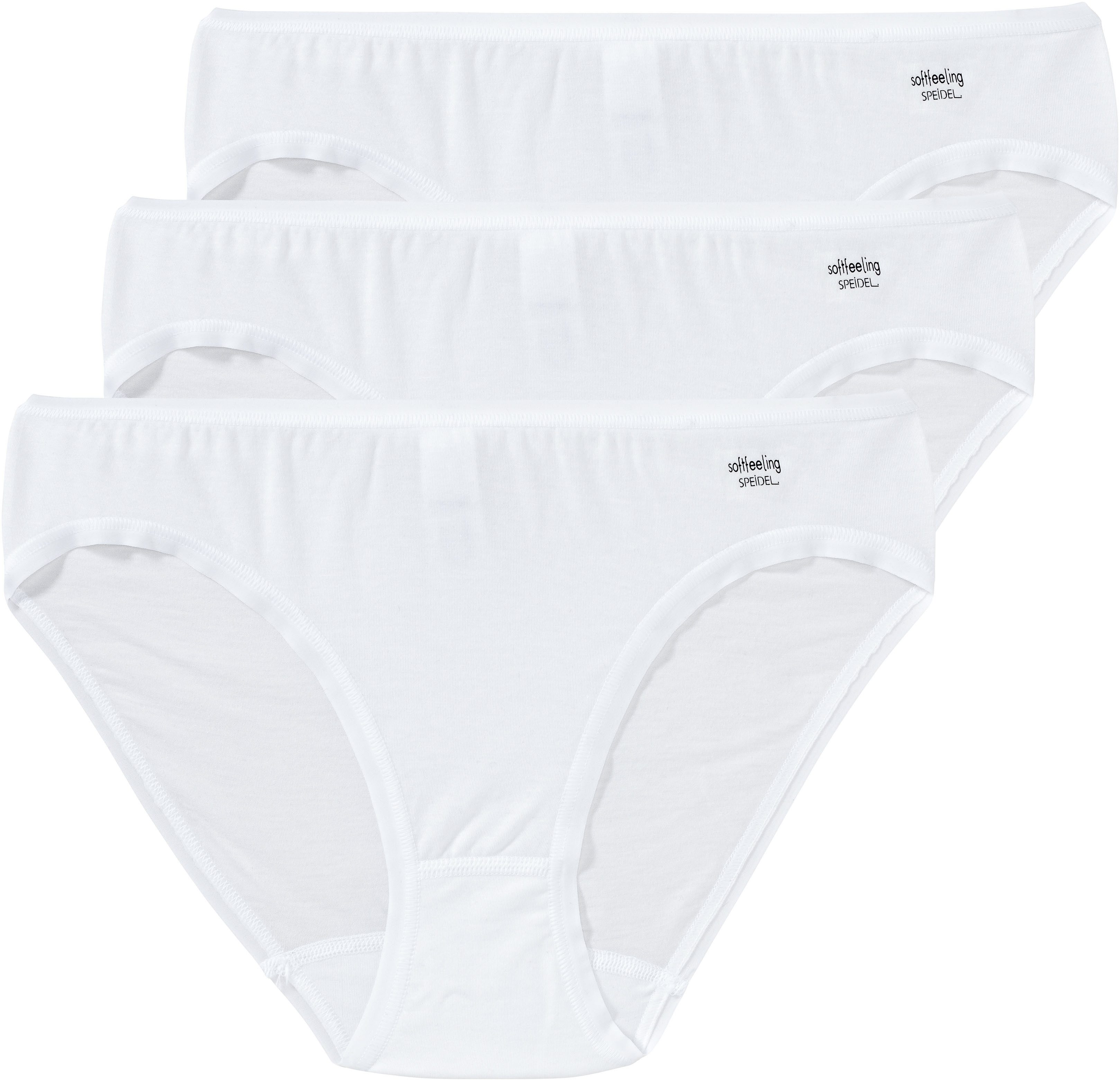 Speidel Minislip met klein logo opschrift (3 stuks) dames slips maat 40 wit