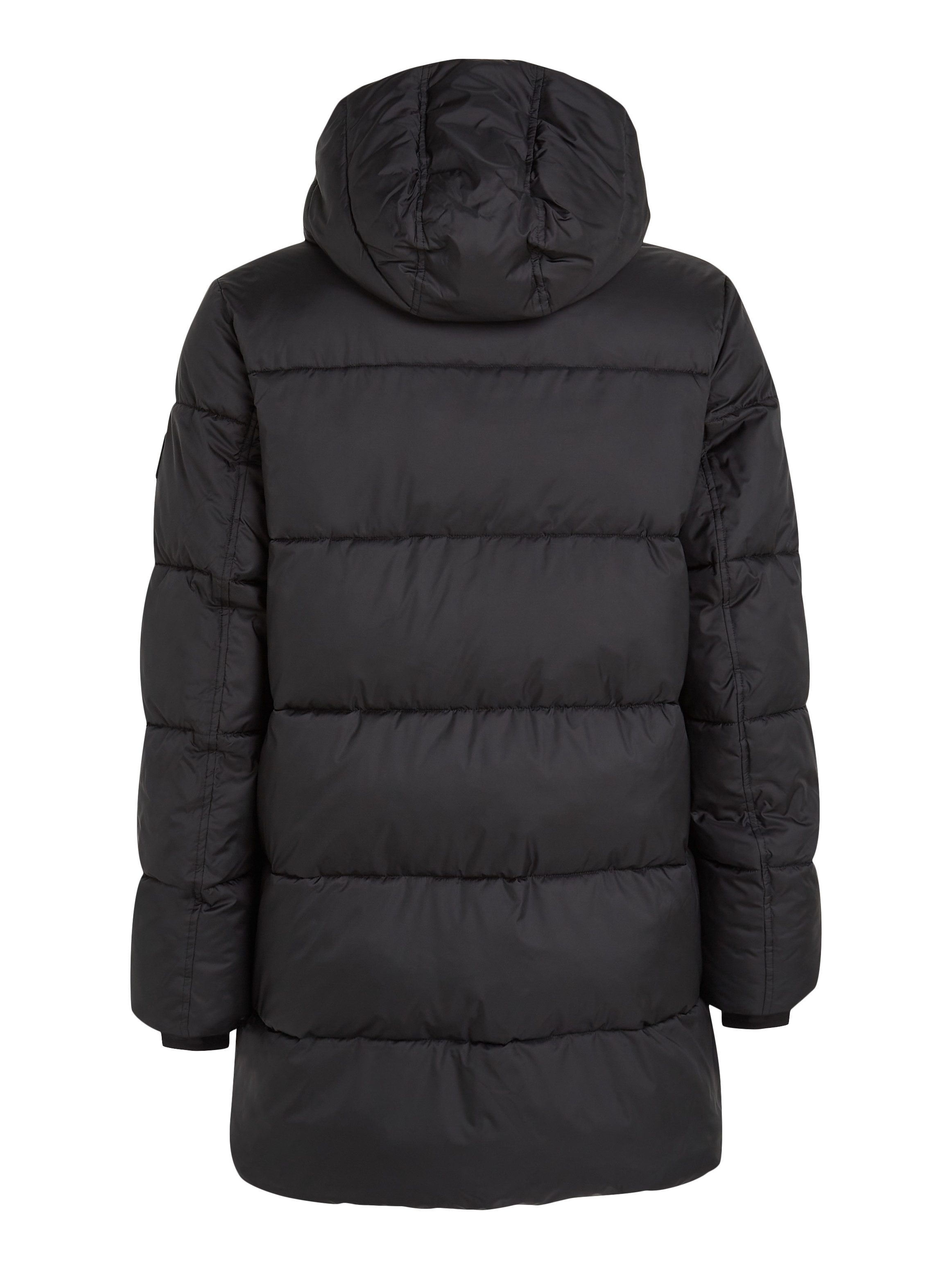 Calvin Klein Korte jas LONG HOODED QUILT PUFFER MW