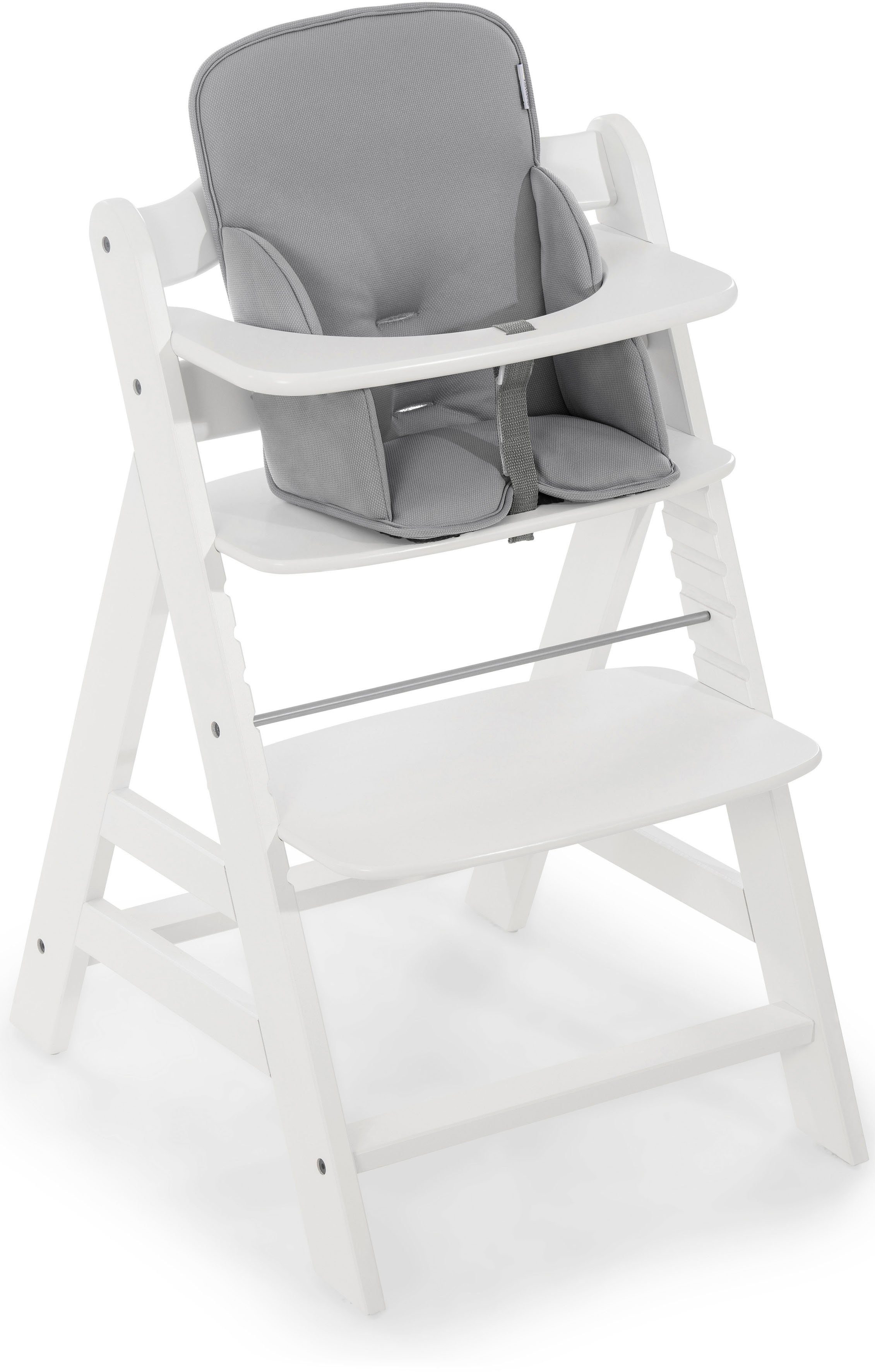 Hauck Stoelverkleiner Alpha Cosy Comfort, stretch grey voor de alpha+ houten kinderstoel