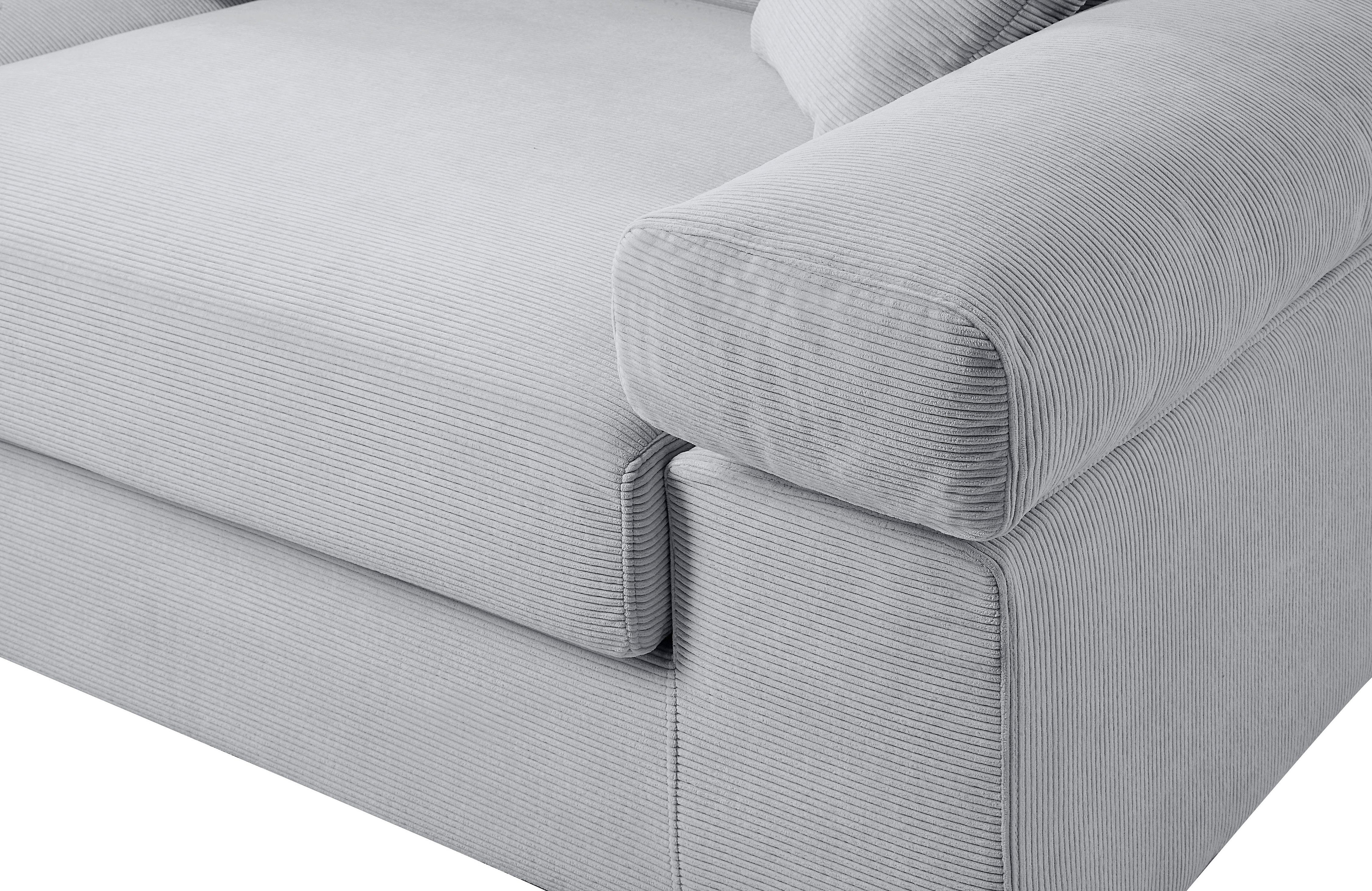 ATLANTIC home collection Megabank Bjoern met cordbekleding, xxl-zitoppervlak, met binnenvering, vrij plaatsbaar