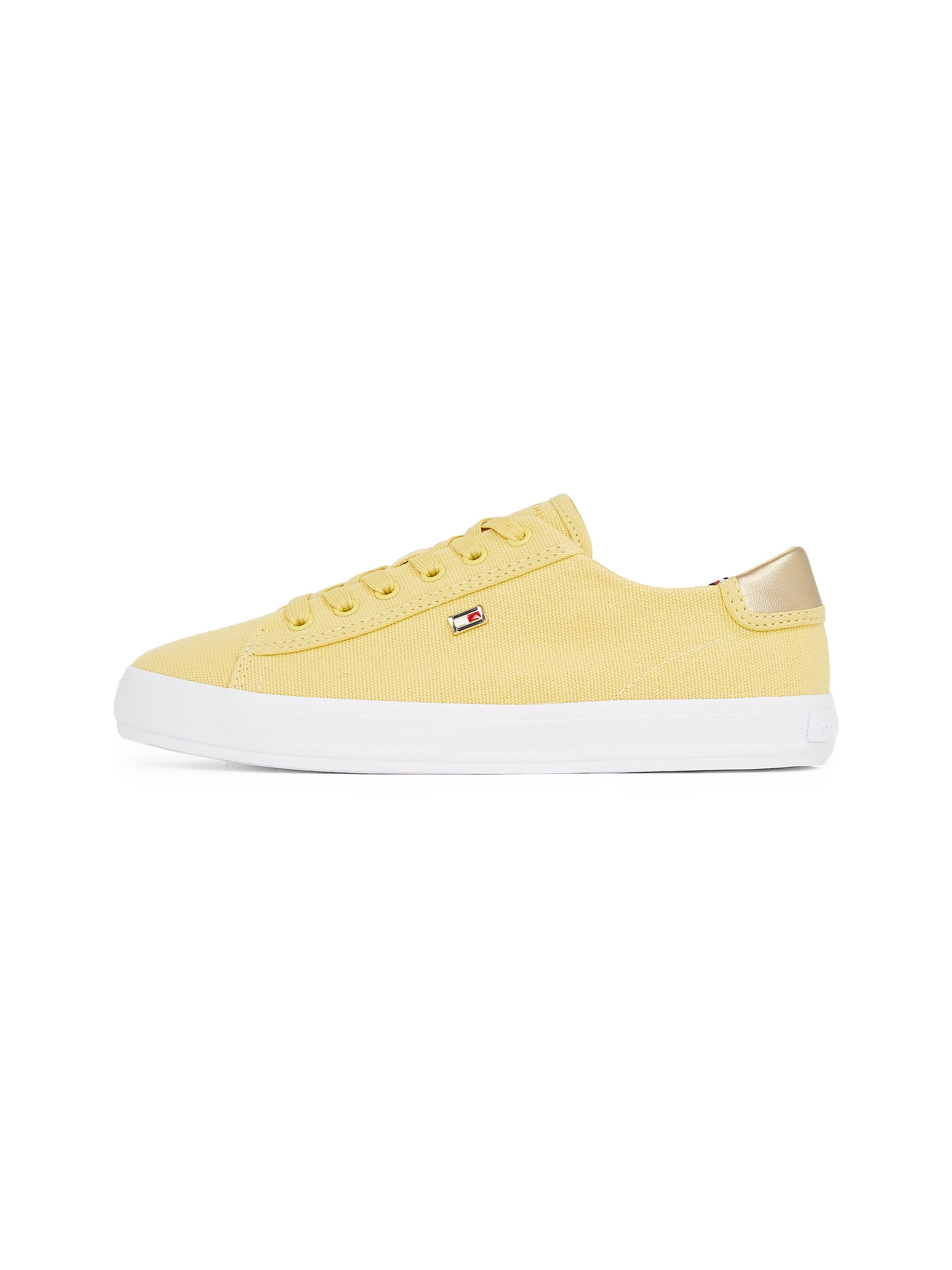 Tommy Hilfiger Plateausneakers VULC CANVAS LACE UP SNEAKER , vrijetijdsschoen, lage schoen, veterschoen, in smalle vorm