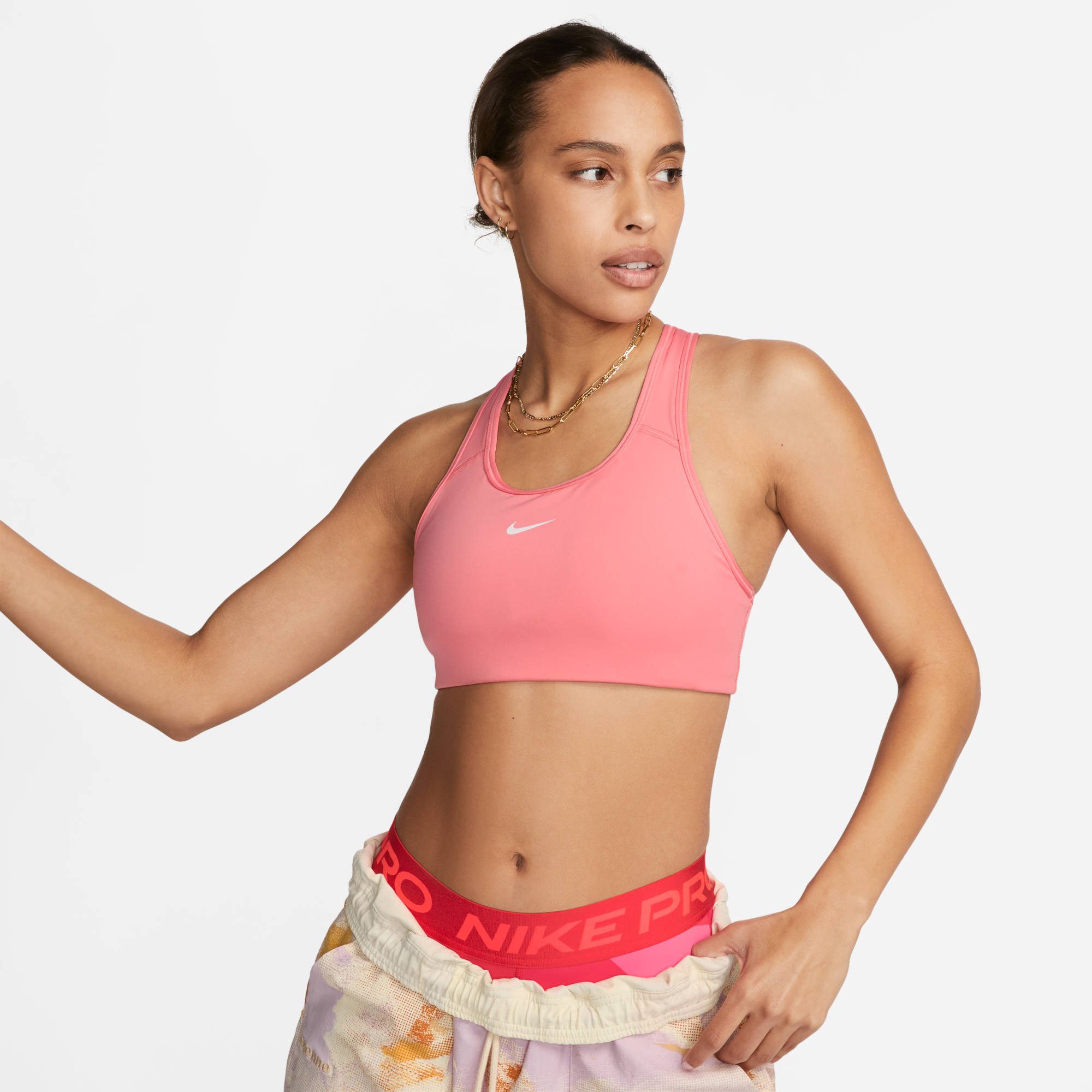 Nike Sport-bh Dri-FIT Swoosh Women's Medium-Support 1-Piece Pad Sports Bra