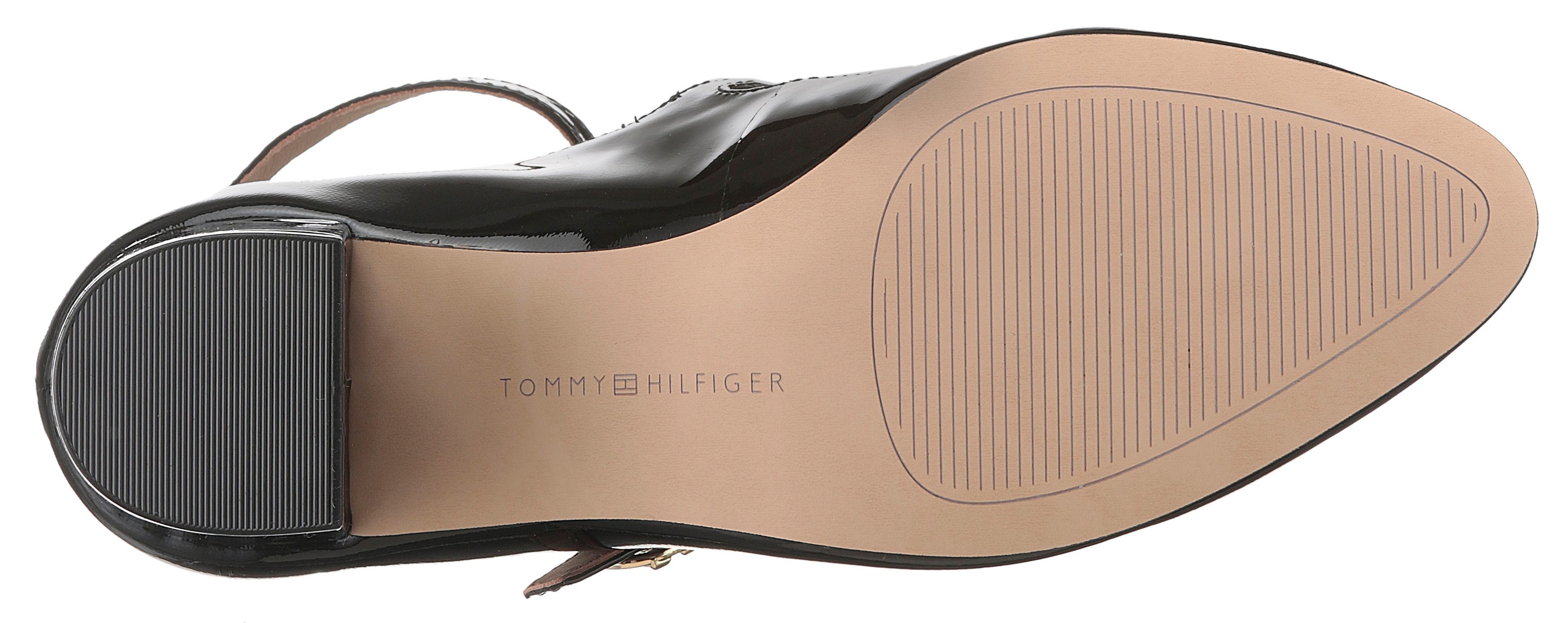 Tommy Hilfiger Gesppumps PUMP DOUBLE STRAP PATENT LEATHER hakken, avondschoen, feest schoen, th-sieraal, smalle vorm