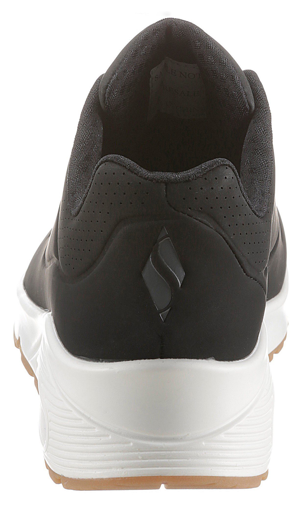 Skechers Sneakers met sleehak Uno - Stand on Air , Vrijetijdsschoen, lage schoen, veterschoen met fijne perforatie