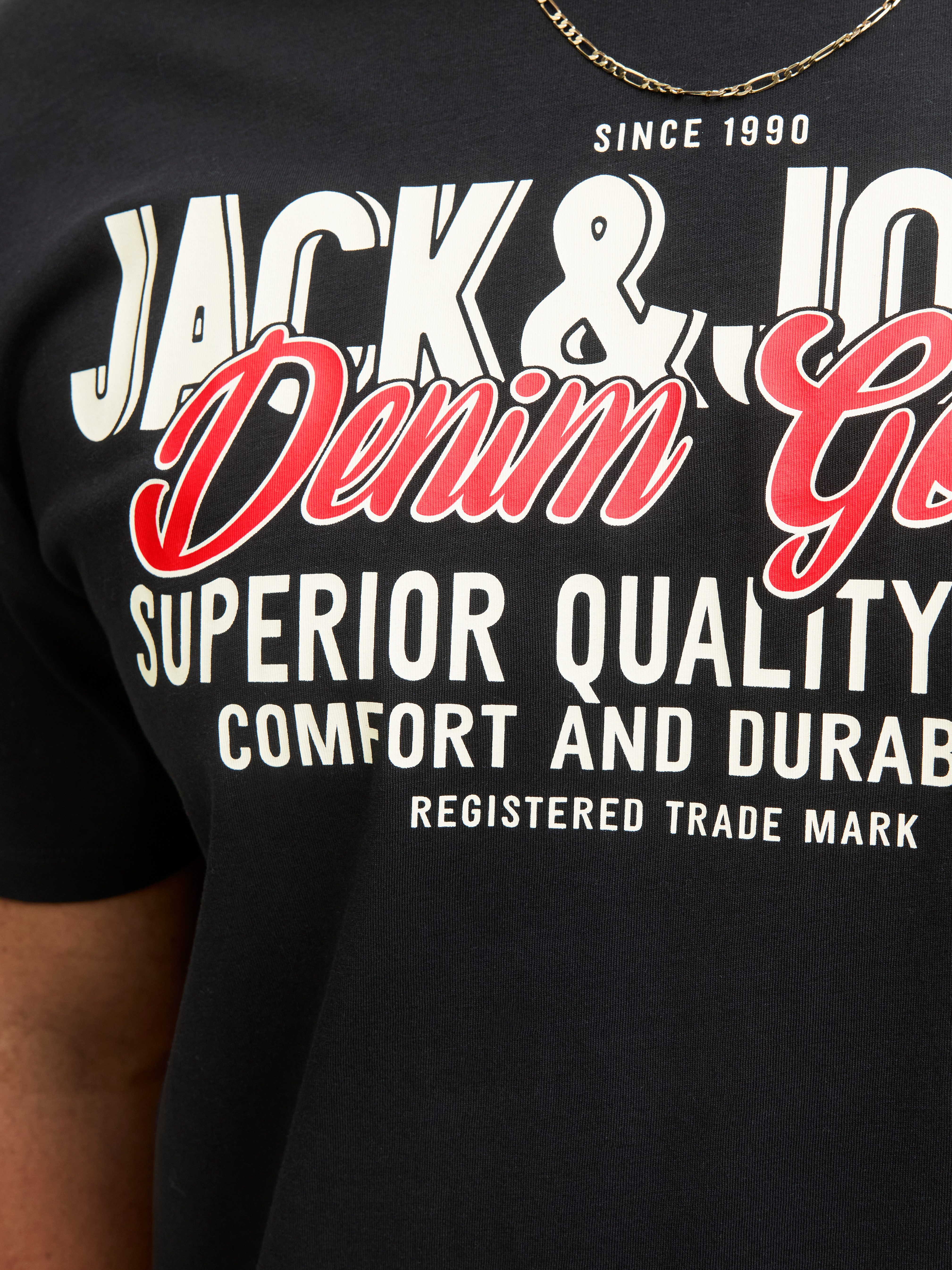 Jack & Jones PlusSize T-shirt JJELOGO TEE SS ONECK 2 COL AW25 NOOS PLS