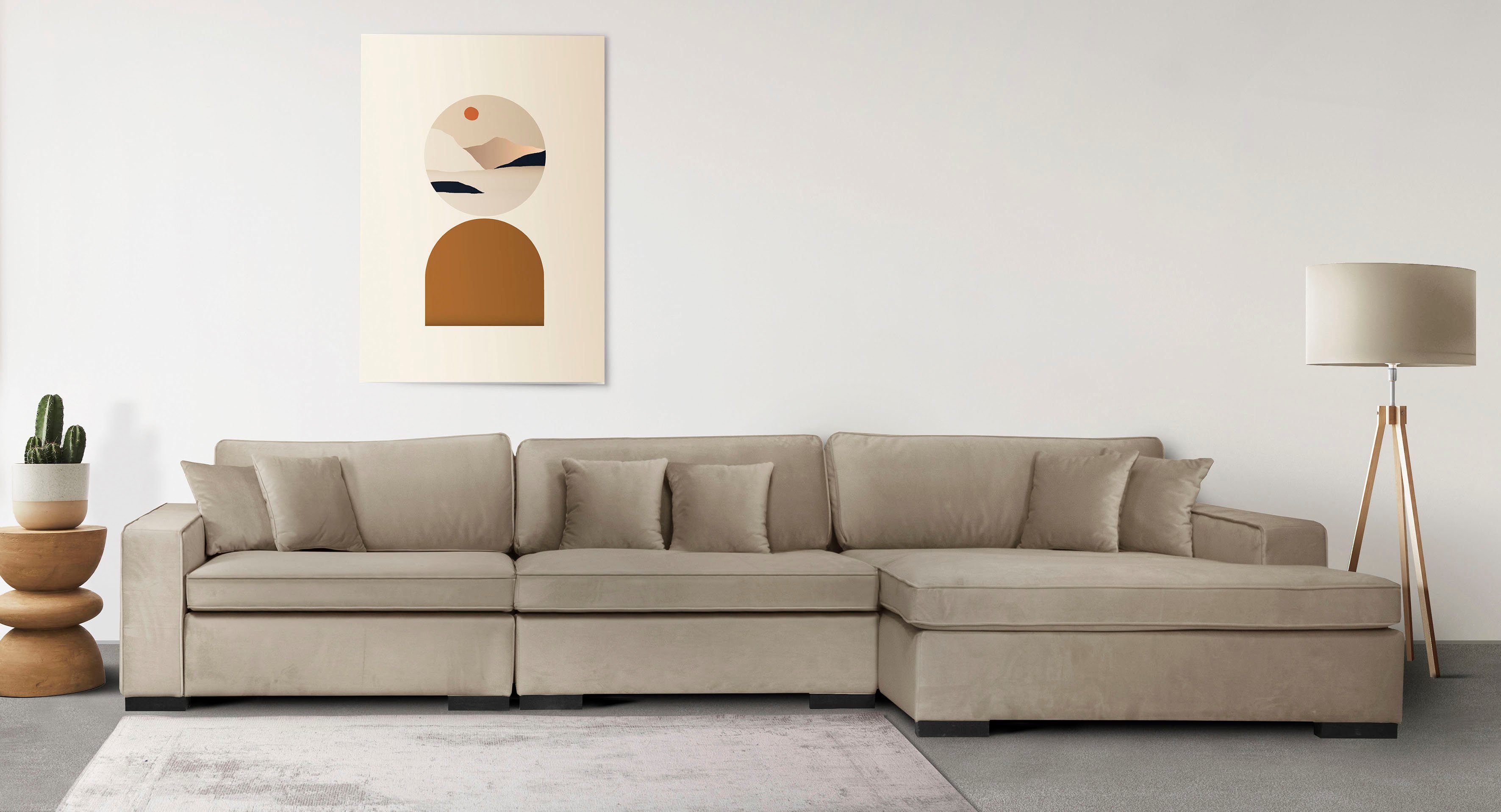 Guido Maria Kretschmer Home&Living Bank-hoekelement Skara XXL L-vorm Loungebank XXL met binnenveringsinterieur, in vele overtrekkwaliteiten