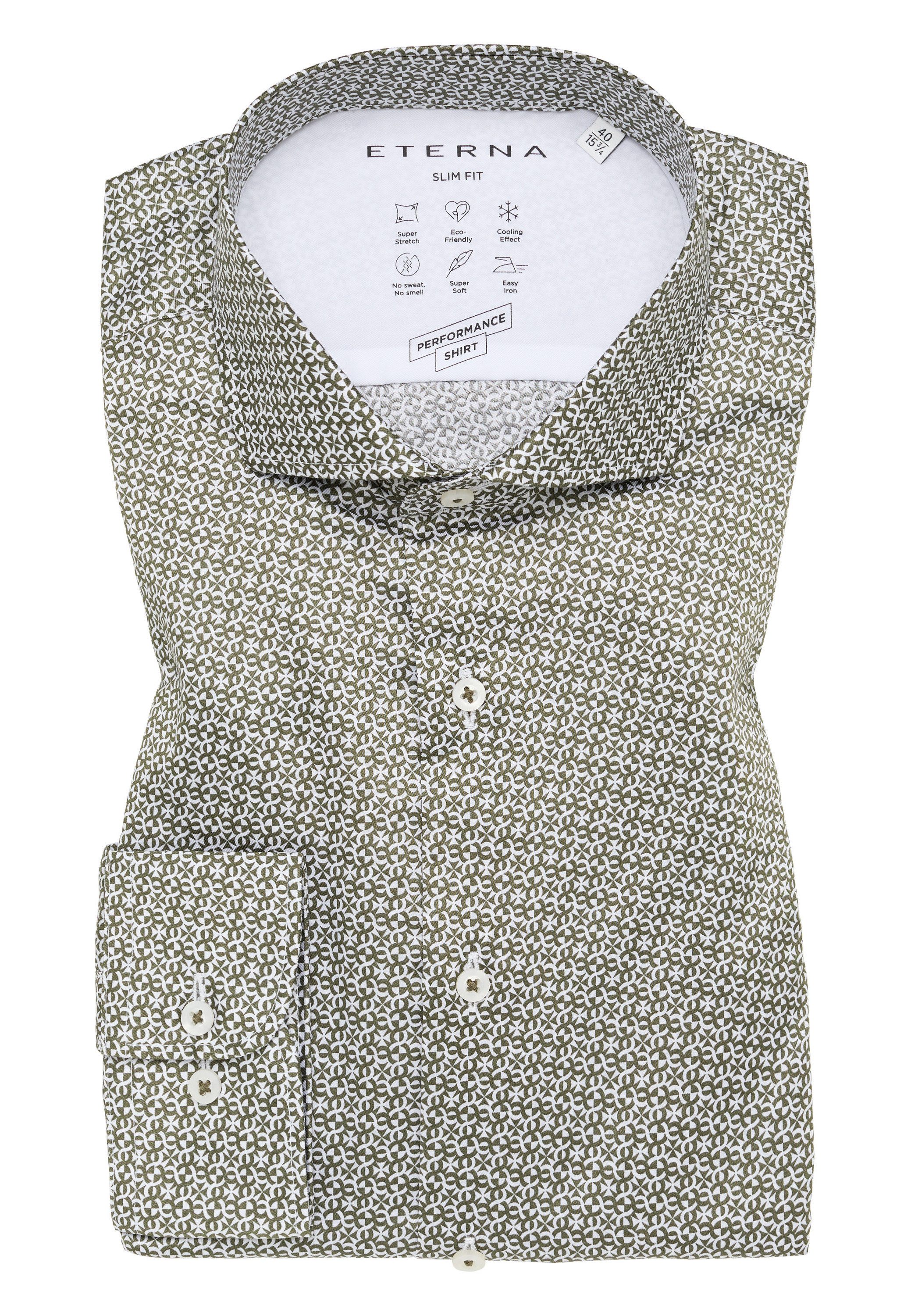 Eterna Overhemd met lange mouwen Slim fit EASY IRON (gemakkelijk te strijken)