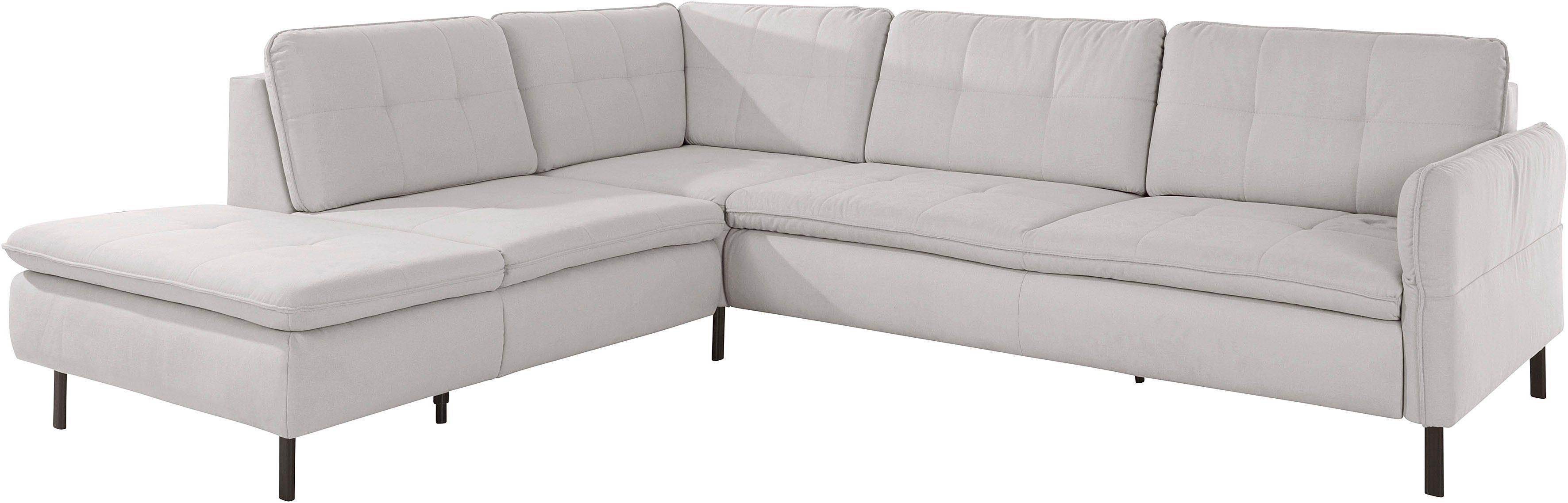 INOSIGN Hoekbank Birkholm L-vorm Verstelbare armleuningen, ook in Easy Clean bekleding - met water te reinigen