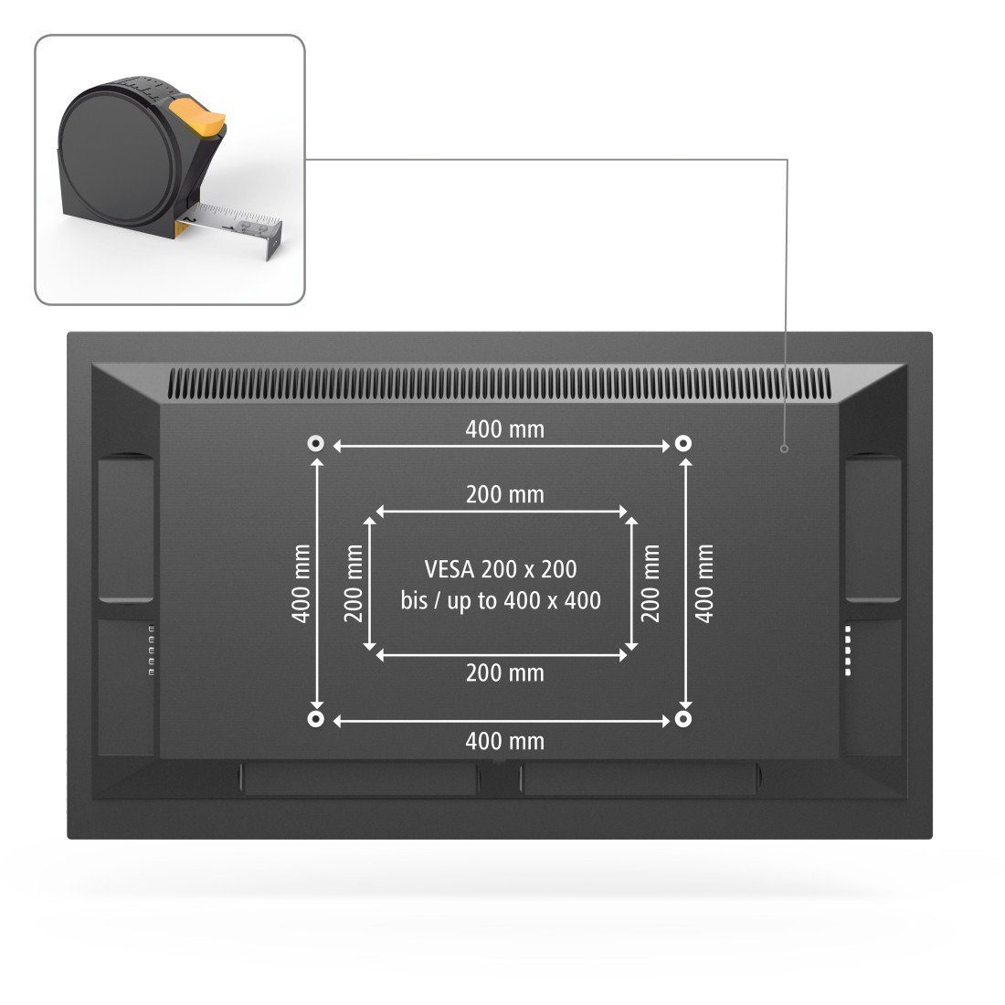 Hama Tv-wandhouder TV-beugel, kantelbaar, volledig beweeglijk, 81-165 cm (32"-65"), 43", 50", 55"