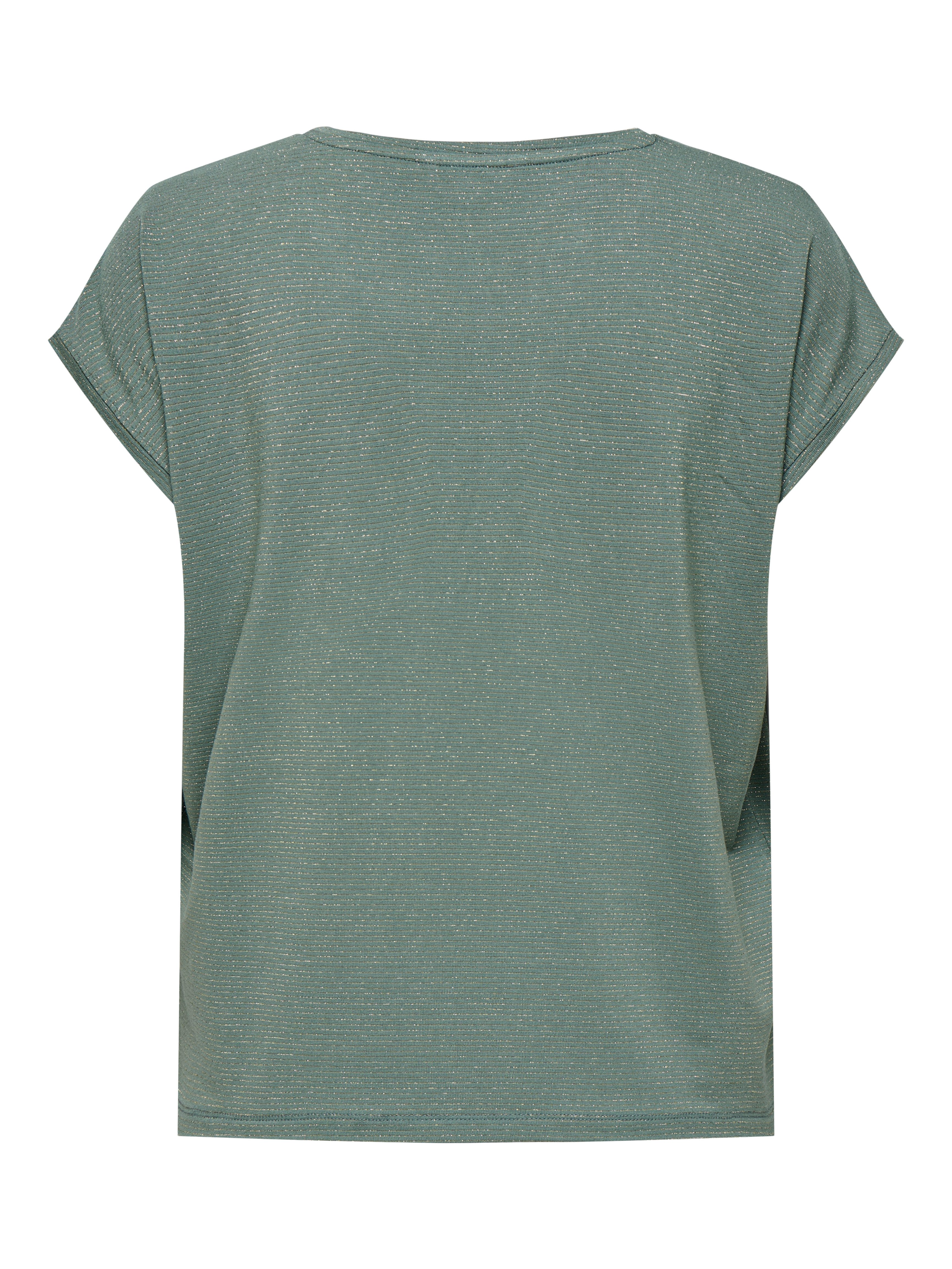Only Shirt met korte mouwen ONLCLAUDIA S/S GLITTER STRIPE TOP JRS