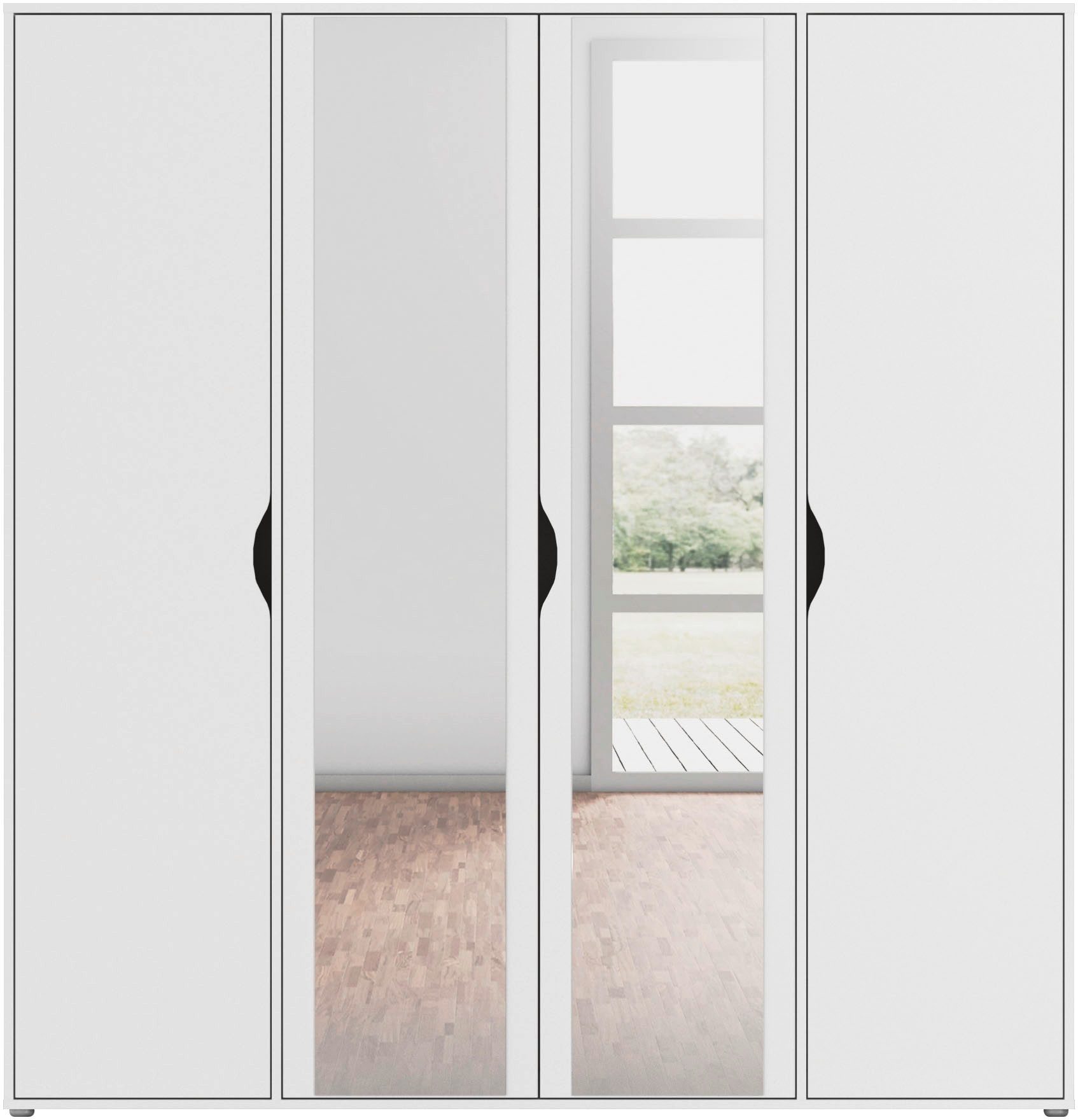 rauch Draaideurkast Kledingkast Kast Garderobe Wasmand NARAI met Spiegel Greefaansluitingen voor een greeploze look TOPSELLER MADE IN GERMANY