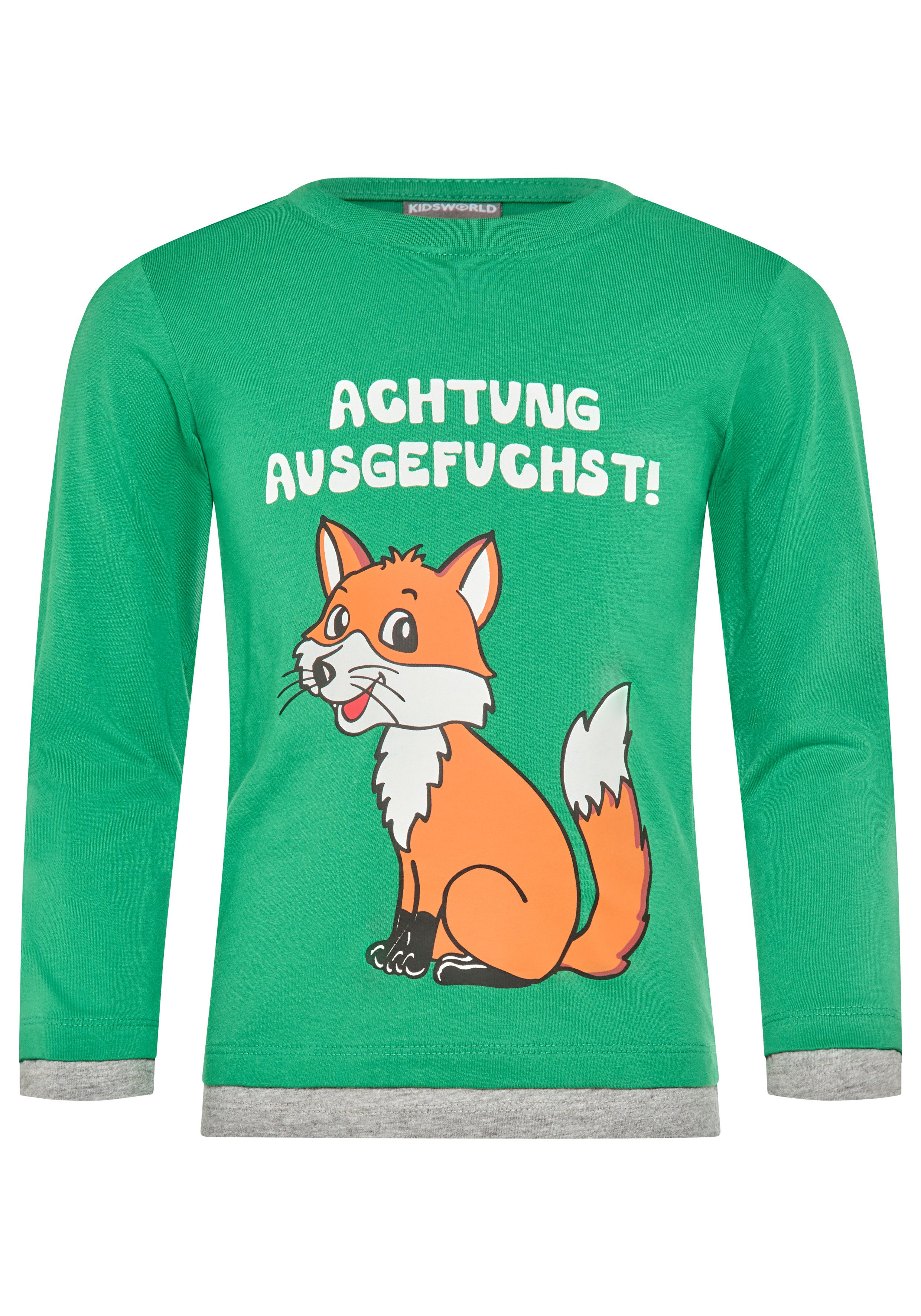 KIDSWORLD Shirt met lange mouwen Let op knutselwerk Shirt met coole vossendruk