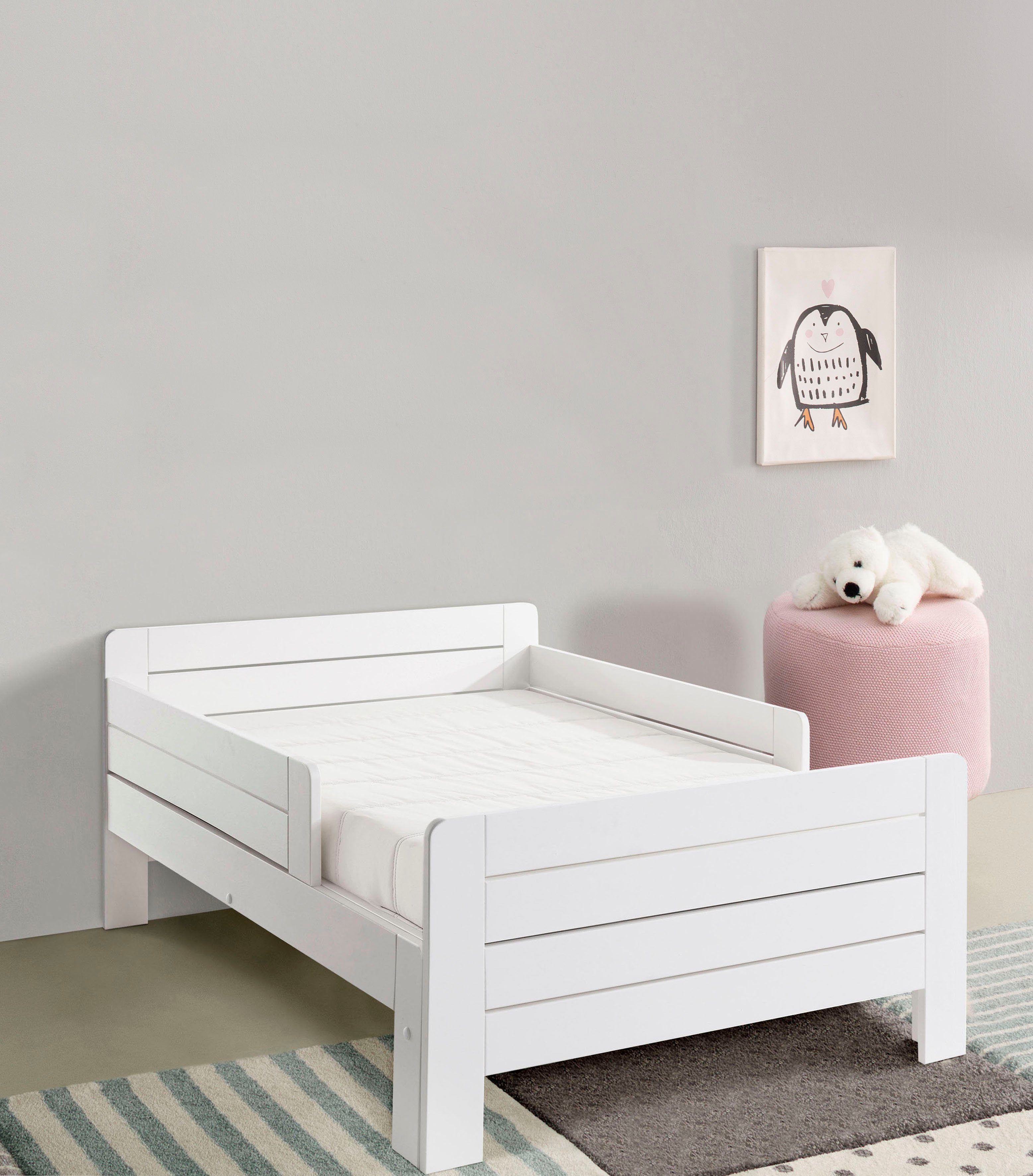 Lüttenhütt Functioneel ledikant "LOTTE" Bestseller! Kinderbed met valbeveiliging, lade optioneel