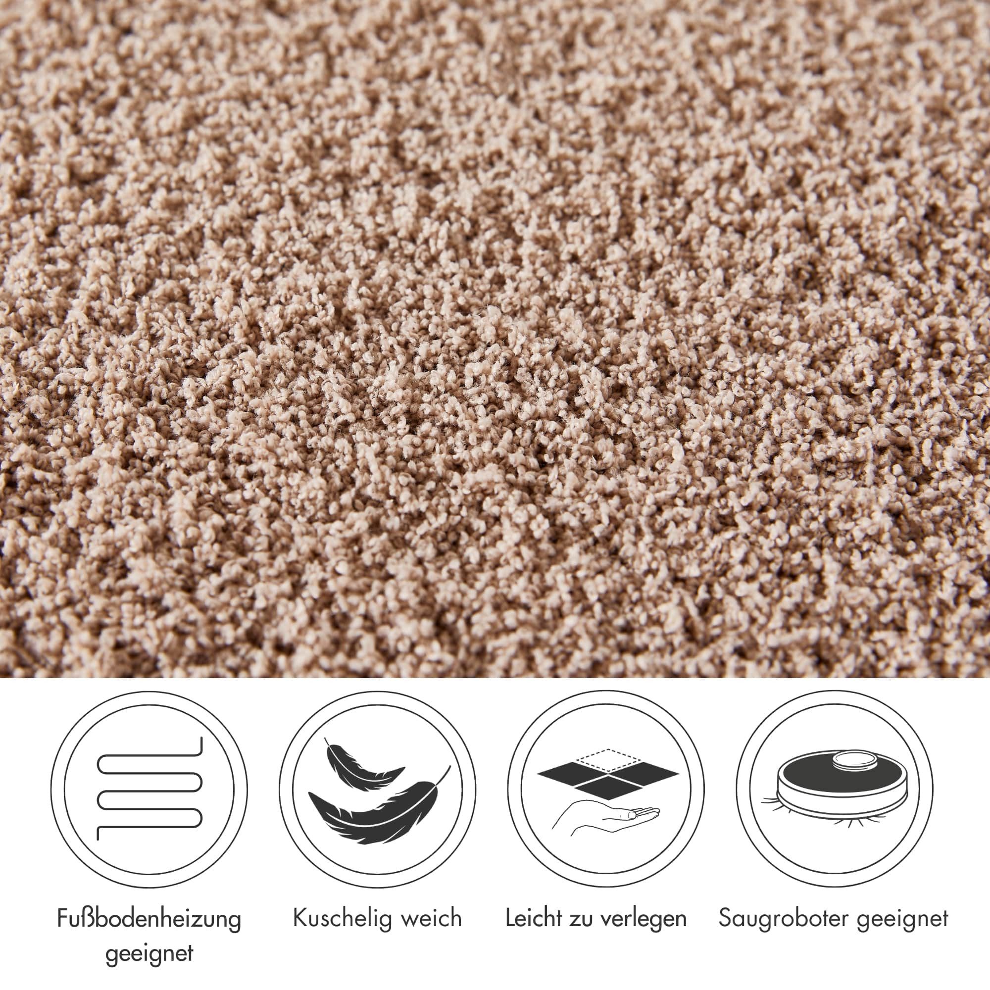 Andiamo Tapijt Zachtheid, velours, Made in Belgium Uni kleuren, breedte 400 cm, bijzonder zacht, woonkamer, slaapkamer