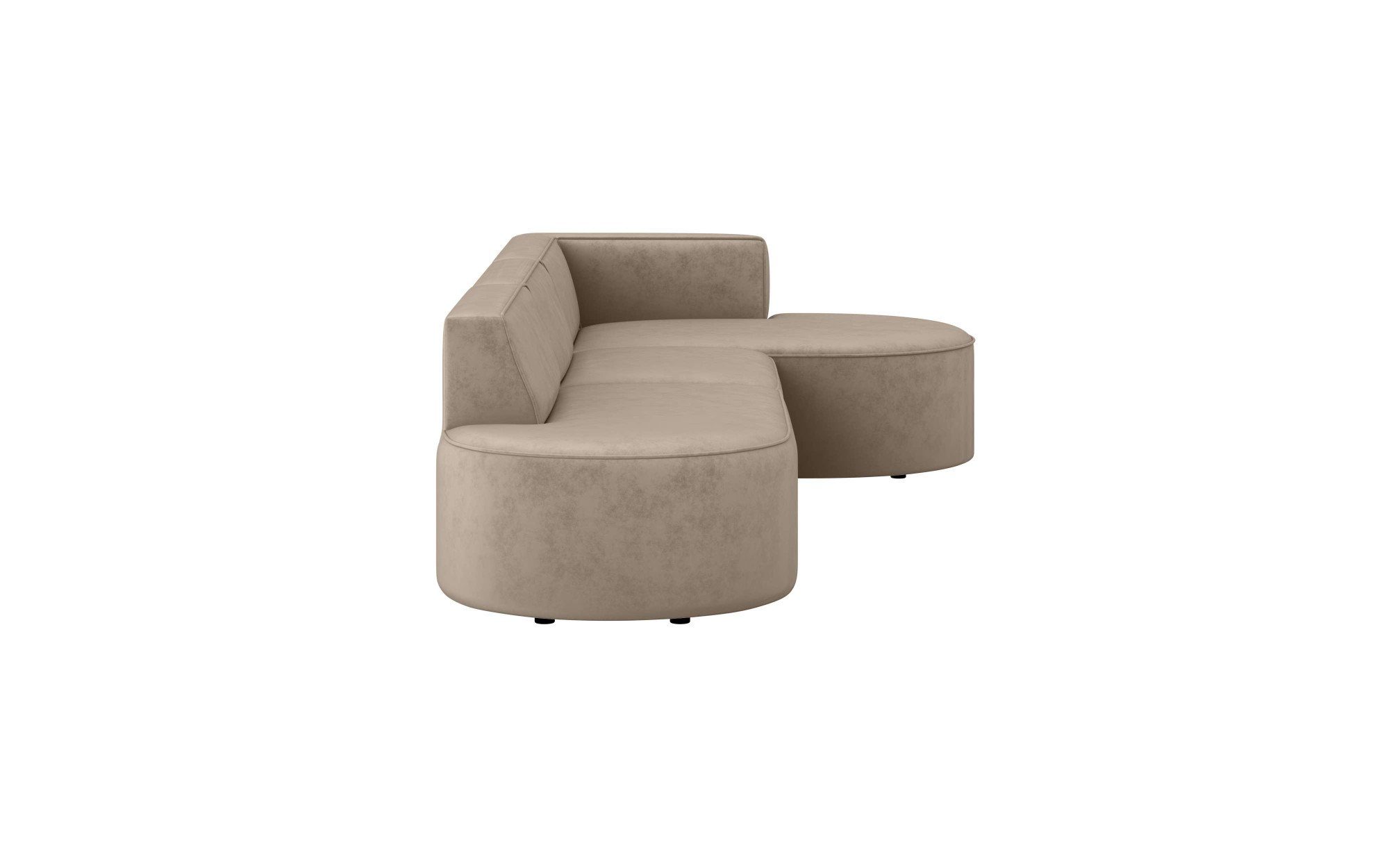 andas Hoekbank EIVIND designerbank met ottomane rechts/links, B/D/H: 343/159/72 cm