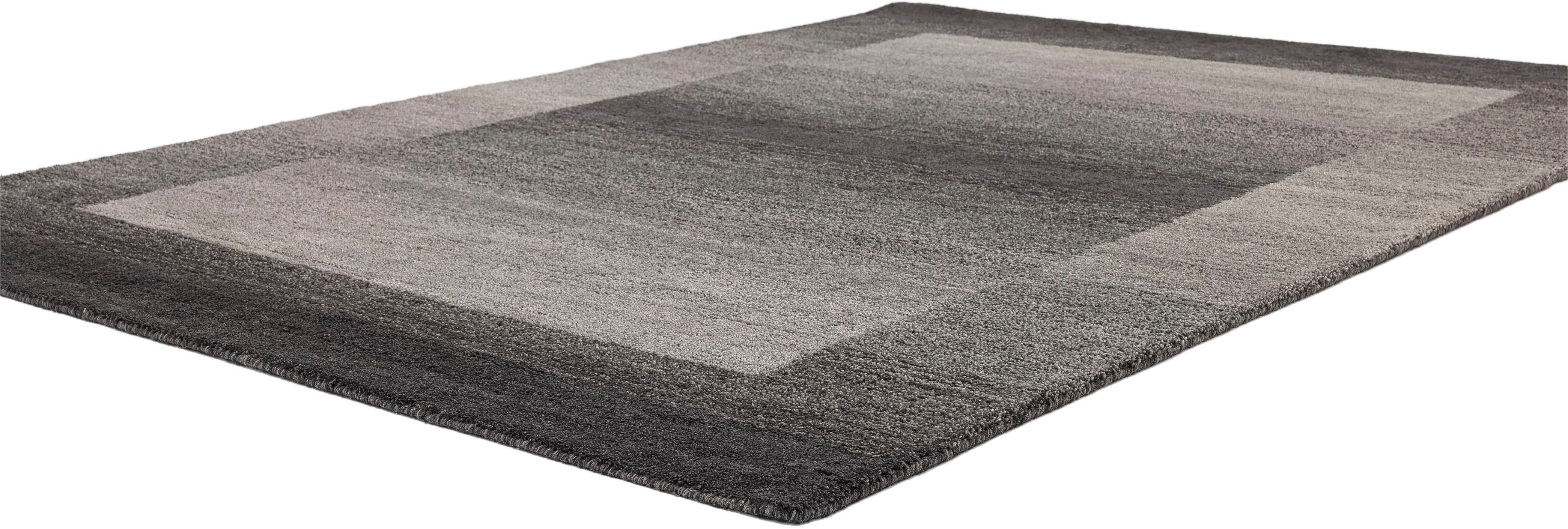 THEKO Wollen kleed Gabbeh super, Handgeweven vloerkleed, randdessin, zuivere wol, met de hand geweven