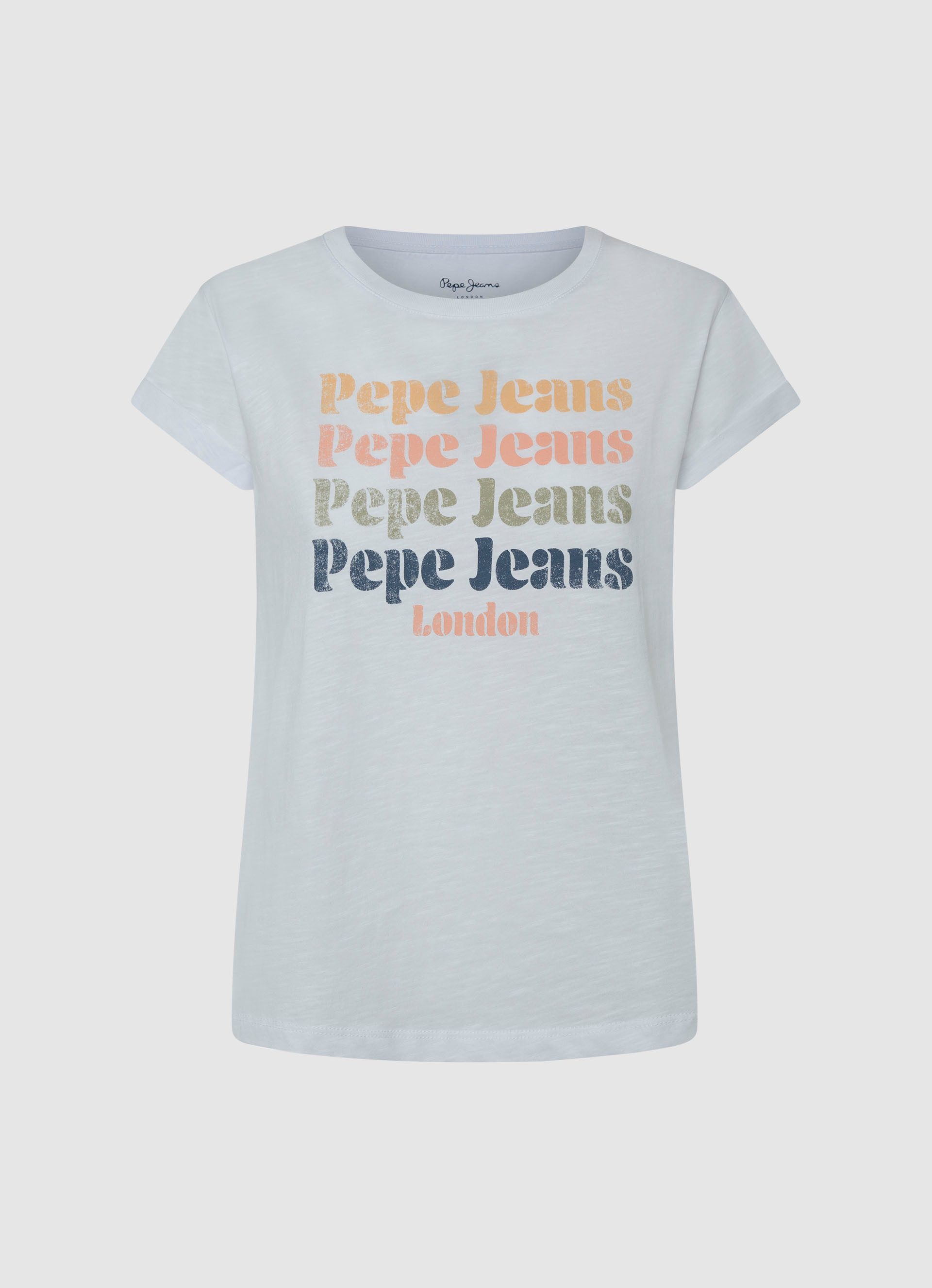Pepe Jeans T-shirt Eileen van gestructureerde katoenkwaliteit
