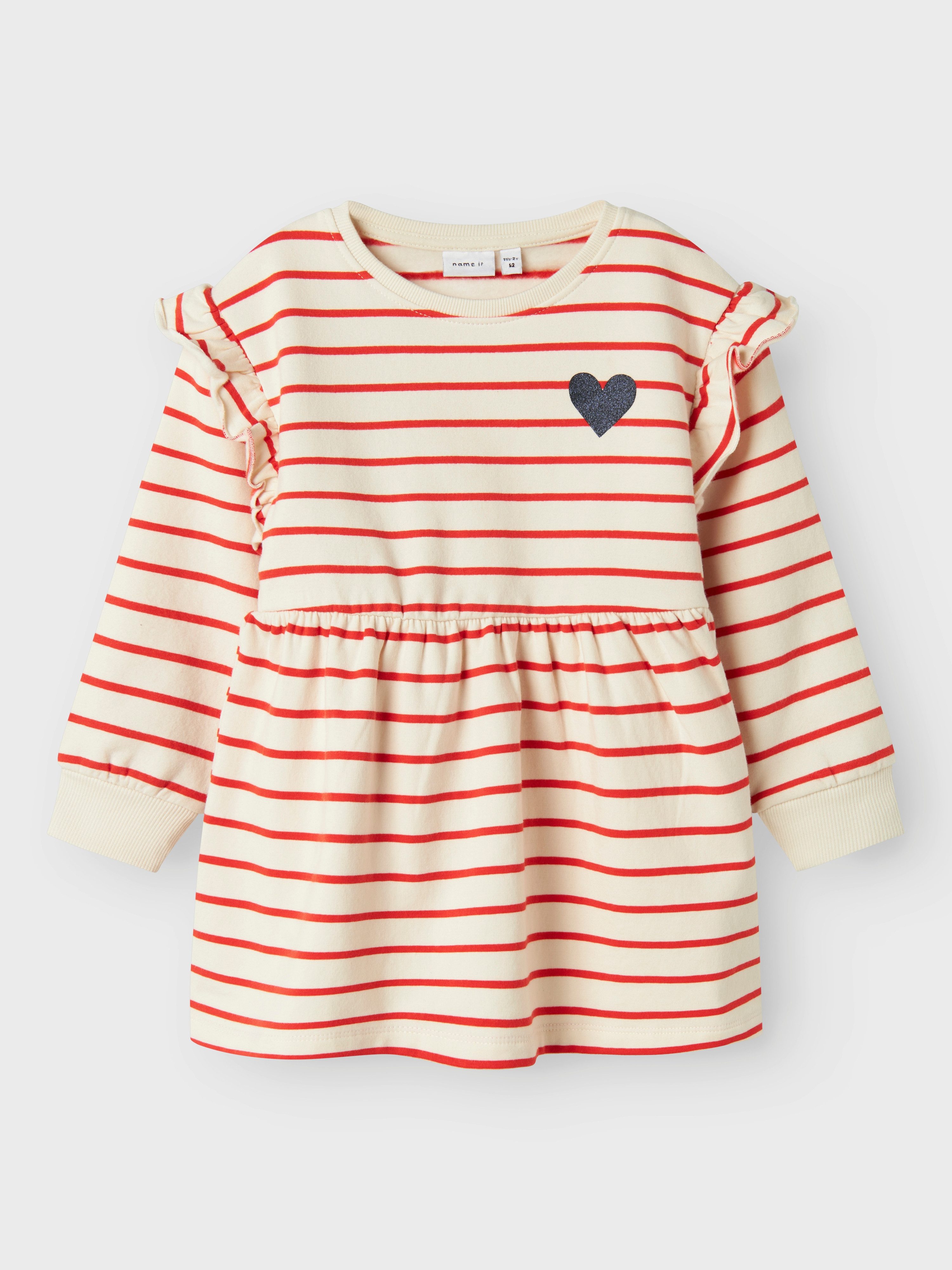 Name It Mini-jurk NMFTORINA NREG SWE DRESS BRU PB